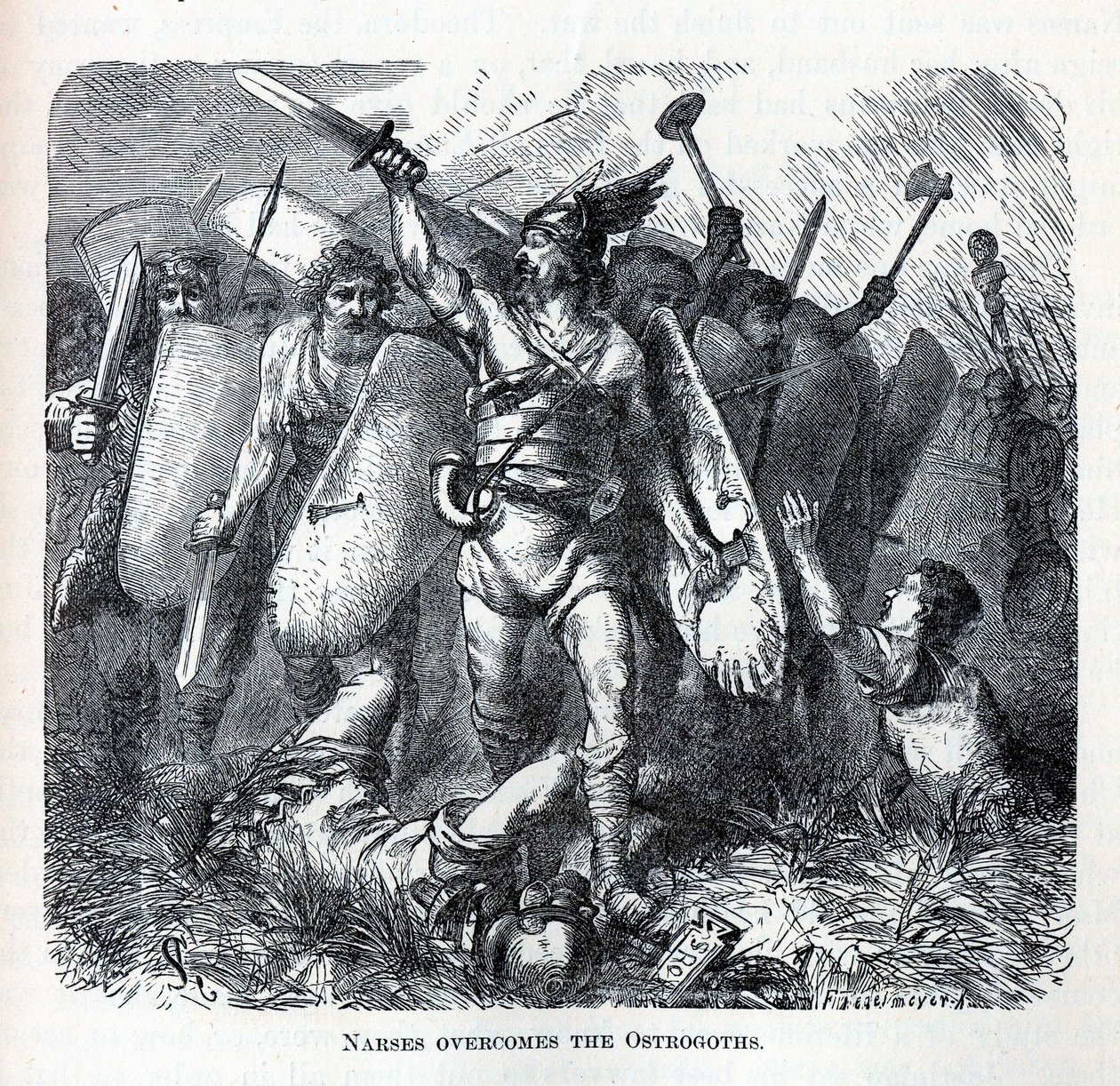 纳尔塞斯战胜奥斯特罗戈特人, 1882年 作者 August Heinrich Ferdinand Tegetmeyer
