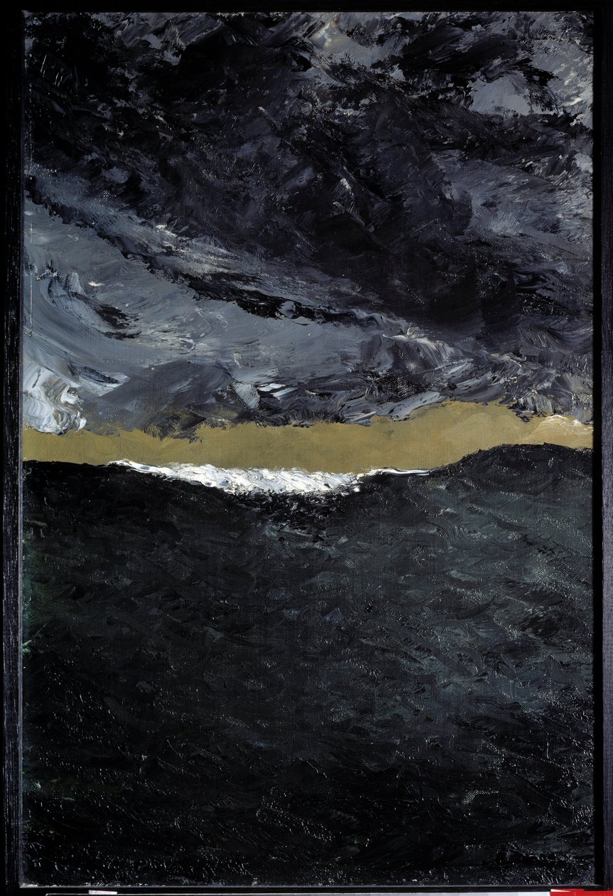 第七波。 奥古斯特·斯特林堡 (1849-1912) 的绘画 起诉。 作者 八月约翰斯特林堡