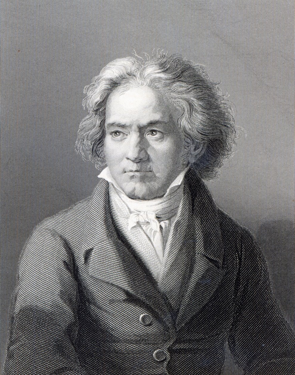 Ludwig van Beethoven，由William Holl the Younger（雕刻）雕刻 作者 奥古斯特·卡尔·弗里德里希·冯·科洛伯