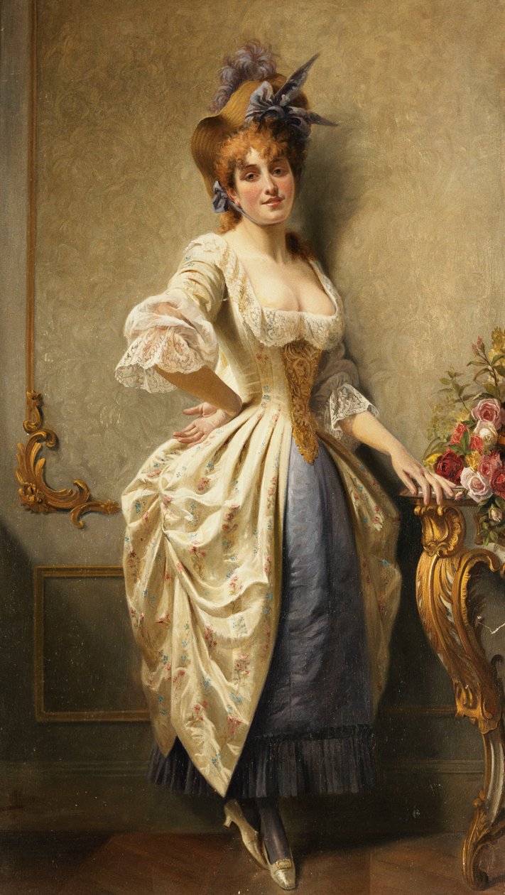 年轻的美女，1884年 作者 奥古斯特努普