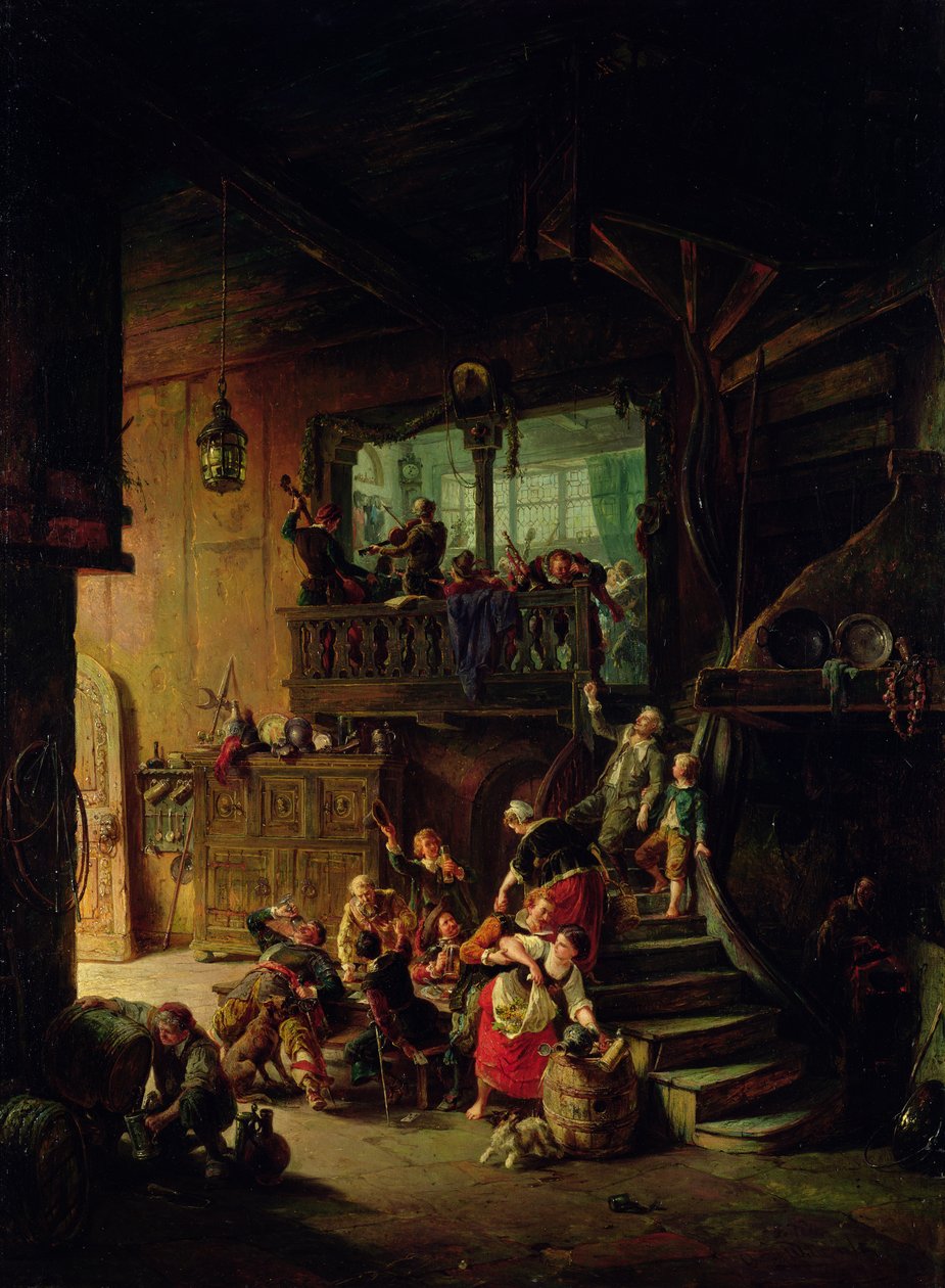Hostelry Life，1865 作者 奥古斯特·莱文·冯·威勒