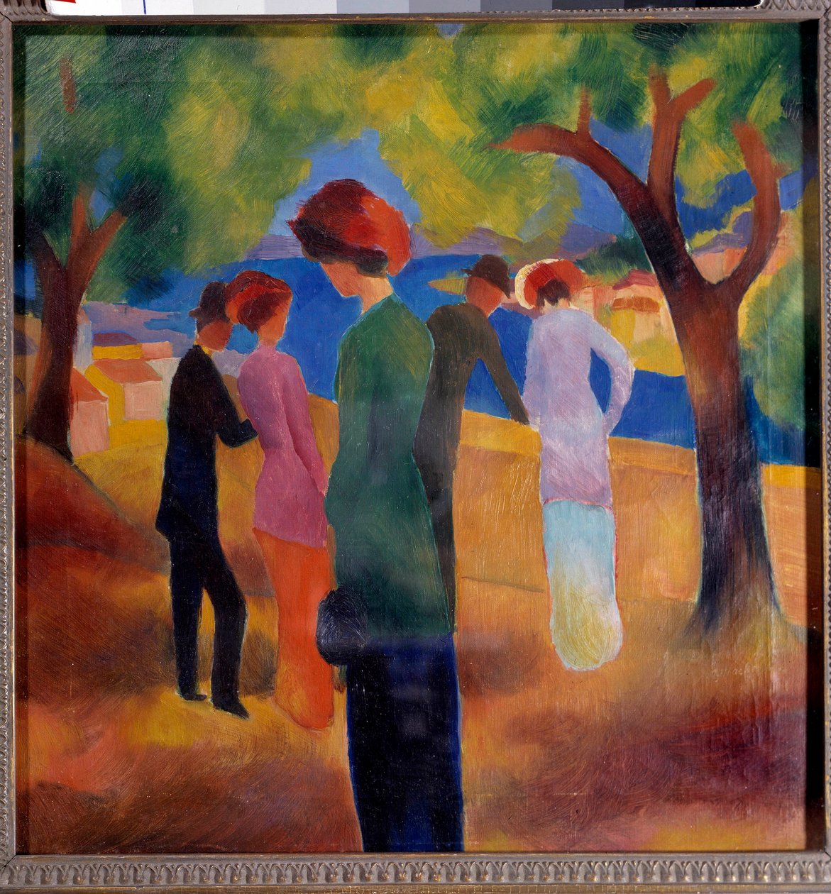穿绿夹克的女士 August Macke (1887-1914) 1913 年波恩美术馆藏画 作者 奥古斯特·马克