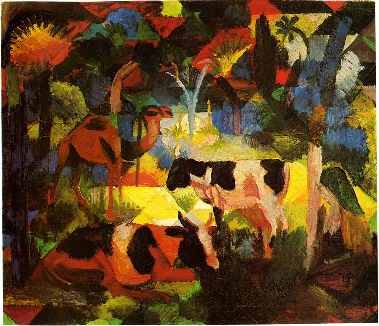 Macke 景观-牛-骆驼 作者 奥古斯特·马克