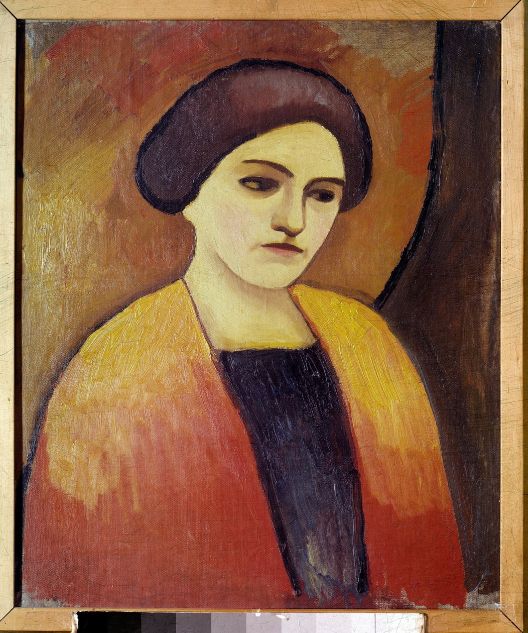 画家的妻子 Macke 夫人的肖像 奥古斯特·麦克（August Macke，1887-1914 年）的画作，1911 年巴黎，市立现代艺术博物馆 作者 奥古斯特·马克
