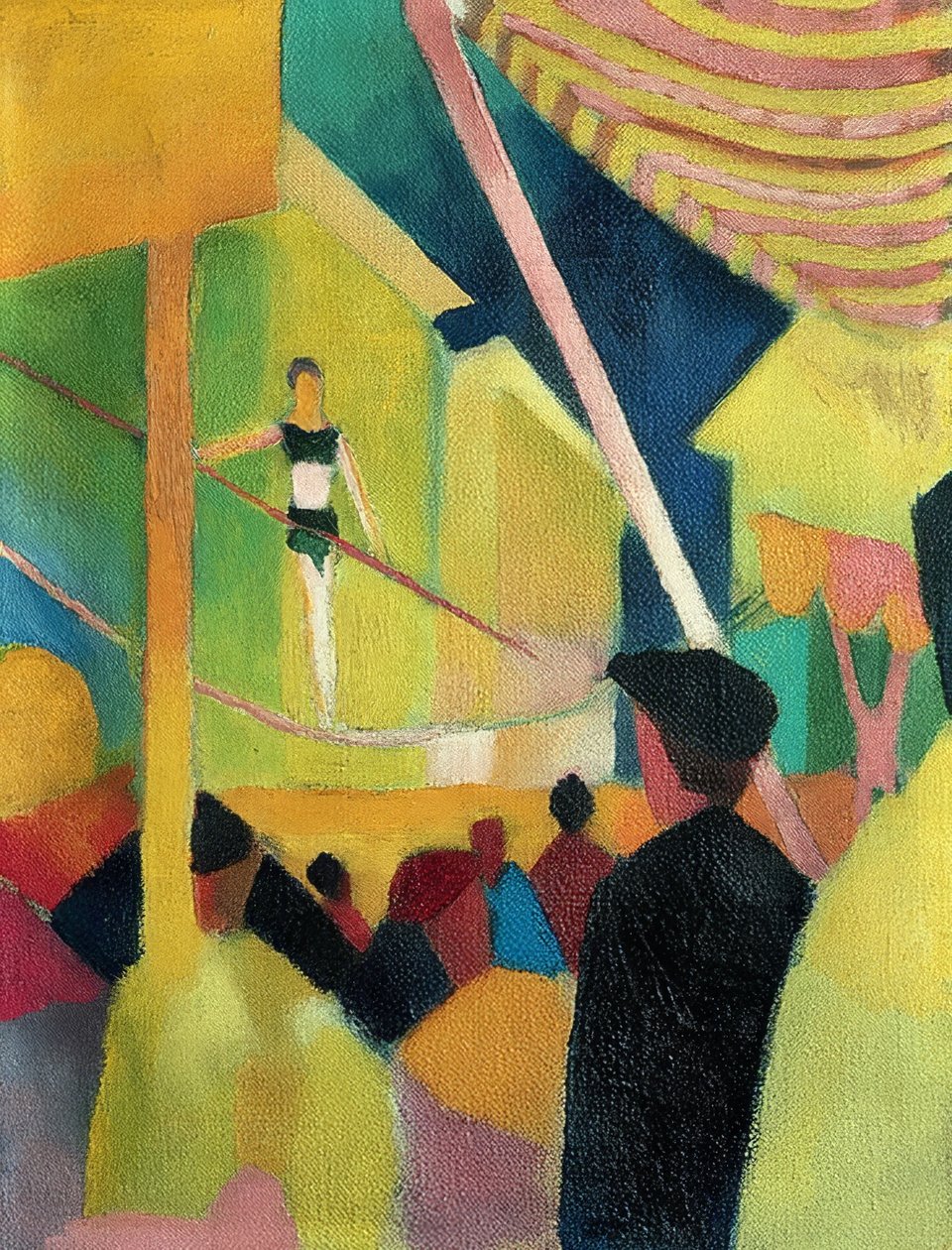 走钢丝的人。约于1913年 作者 奥古斯特·马克