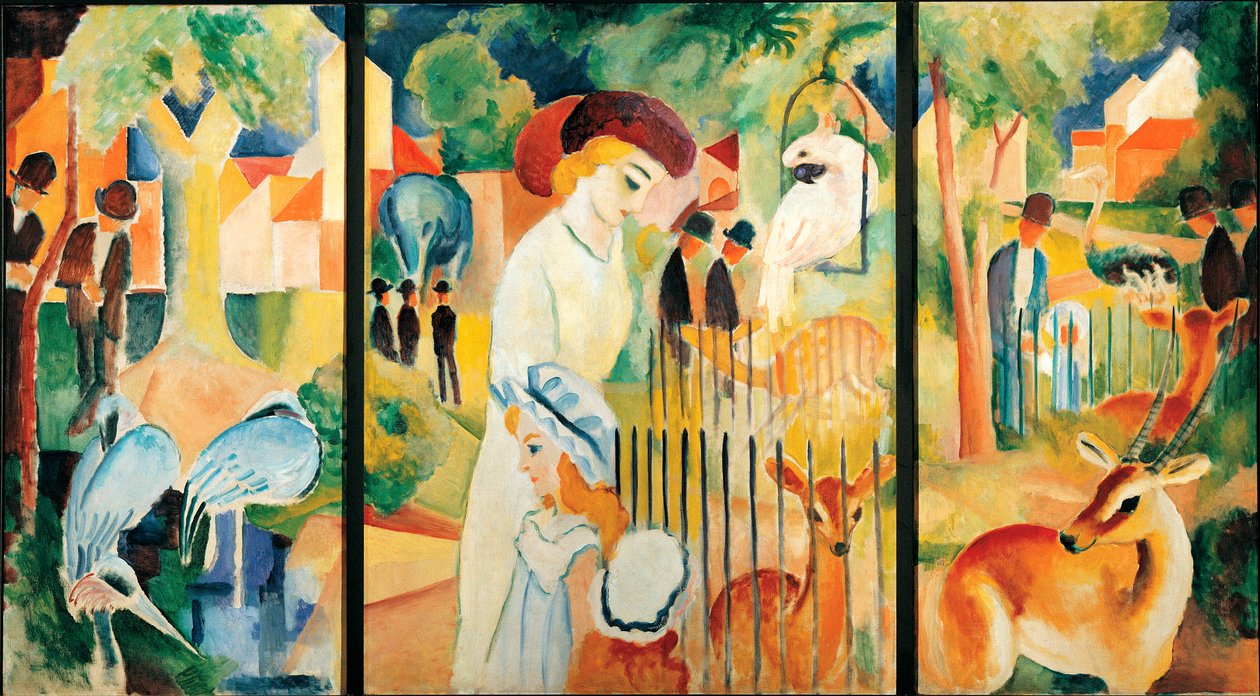 大动物园。奥古斯特-马克(1887-1914)的画作 作者 奥古斯特·马克