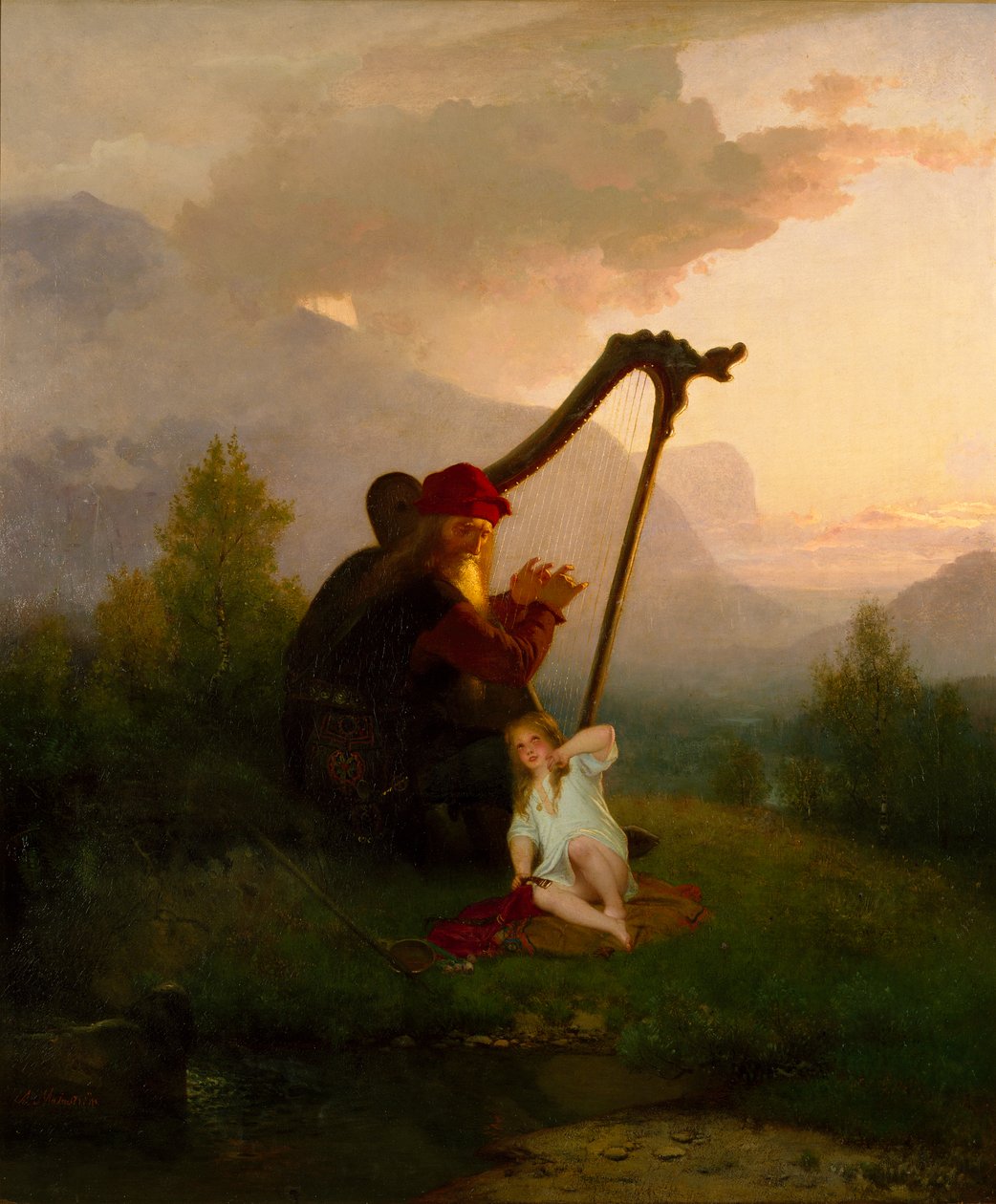 King Heimer和Aslog，1856 作者 奥古斯特·马尔姆斯特伦