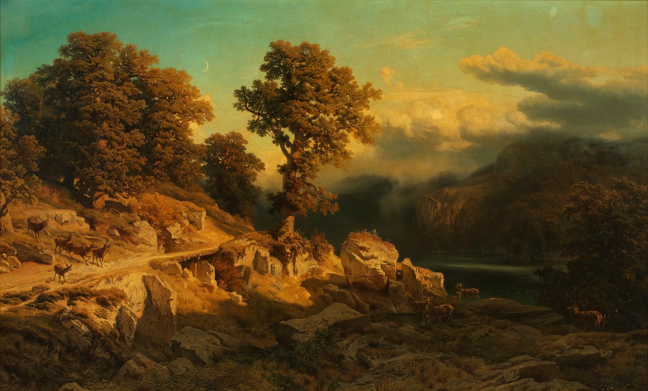 秋景 作者 来自Wienwald的August Schaeffer