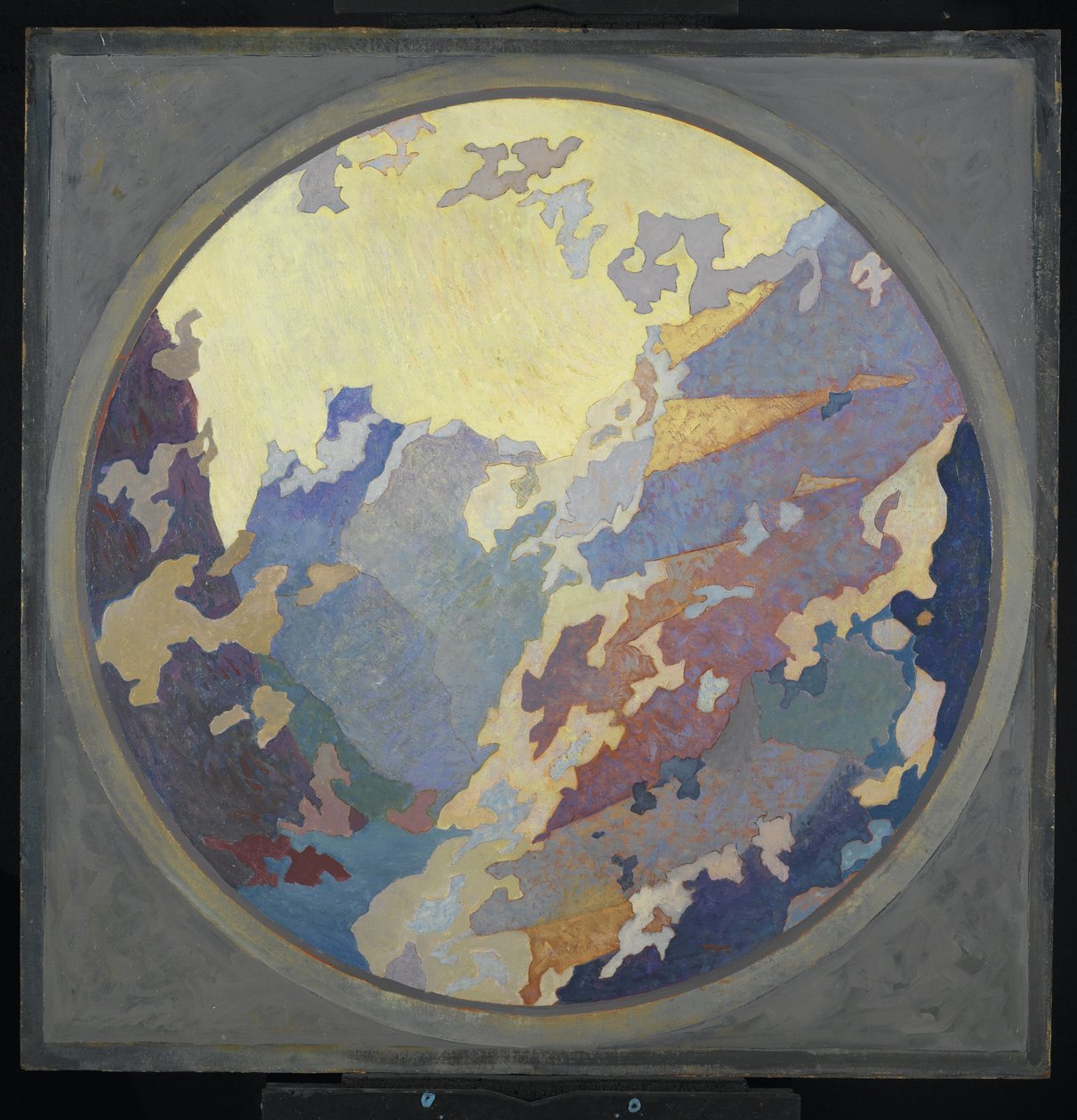 峡谷，约 1931 年（纸板上的布面油画） 作者 奥古斯特·文森特·塔克