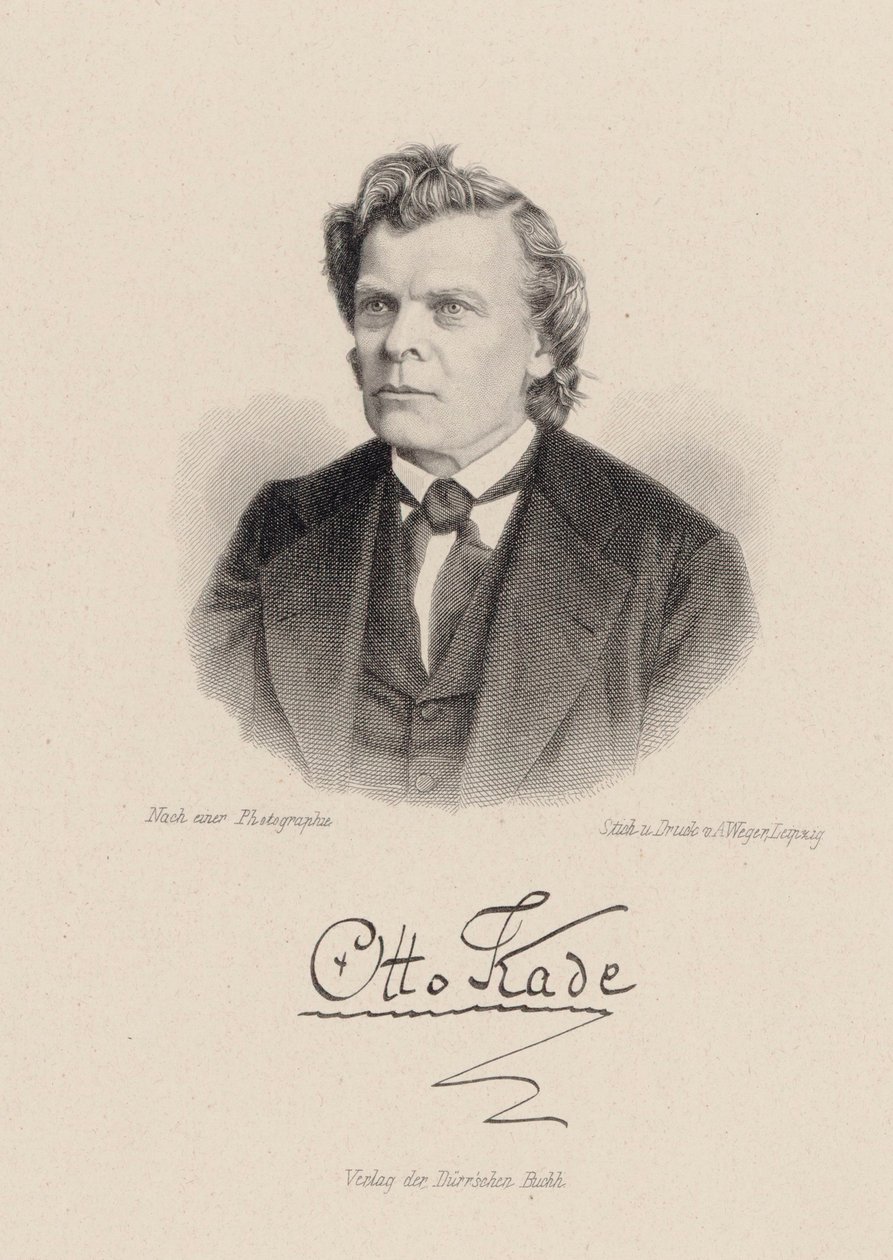 作曲家奥托·卡德（Otto Kade）的肖像1819-1900年。 作者 奥古斯特·韦格