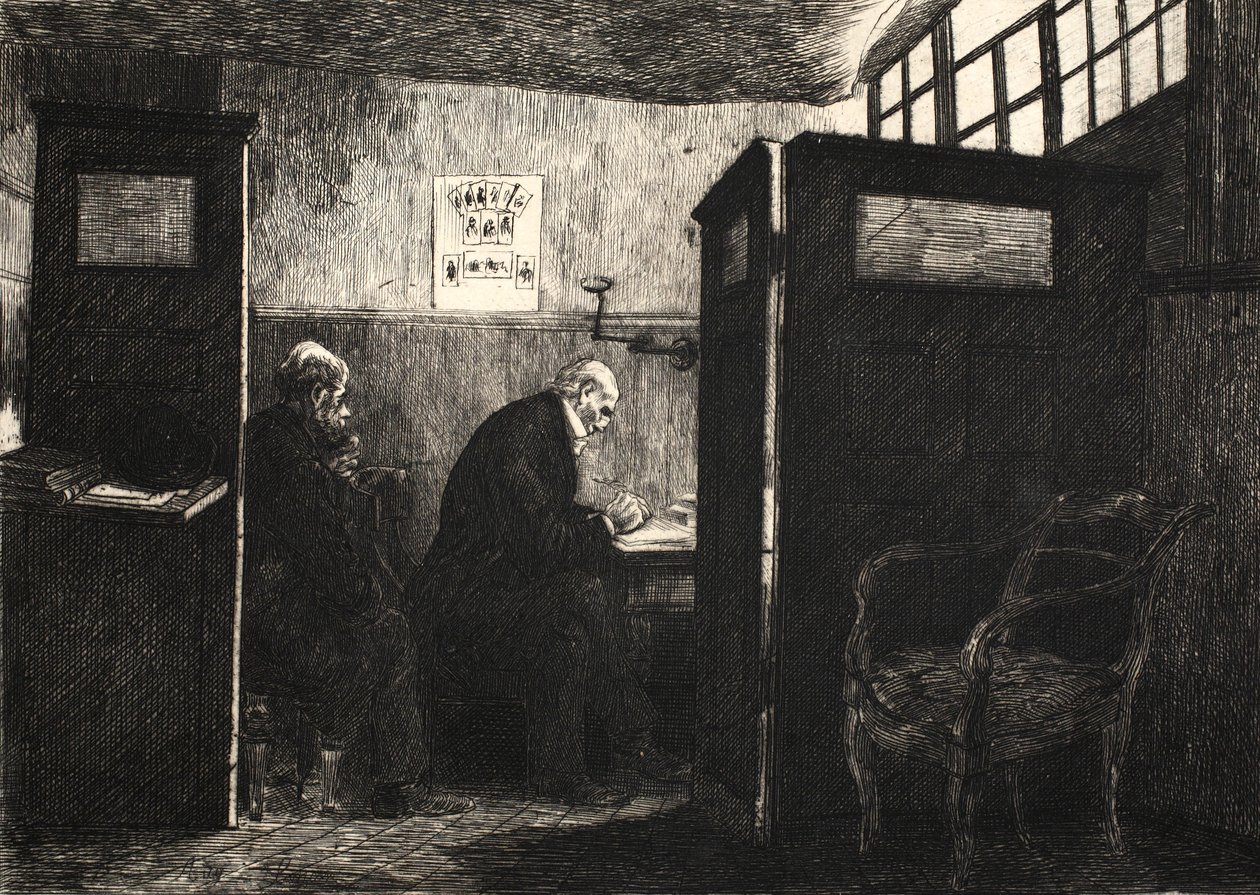 来自&39;The Street in London&39;的插图，酒吧。作者：G。Charpentier et Cie，1884 作者 奥古斯特·安德烈·兰孔