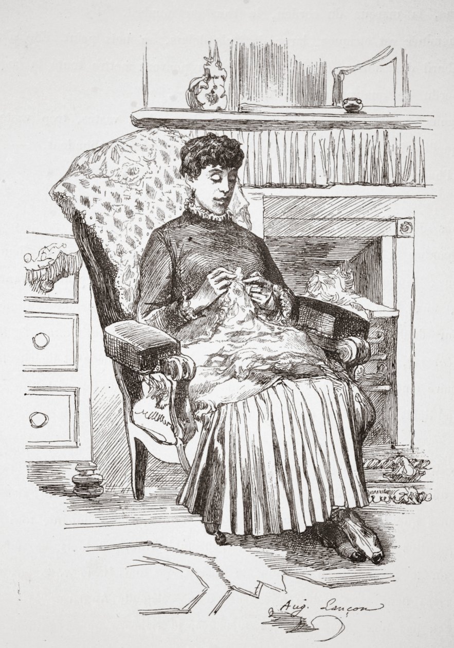 一个内部角落，插图来自&39;伦敦街&39;，酒吧。作者：G。Charpentier et Cie，1884 作者 奥古斯特·安德烈·兰孔