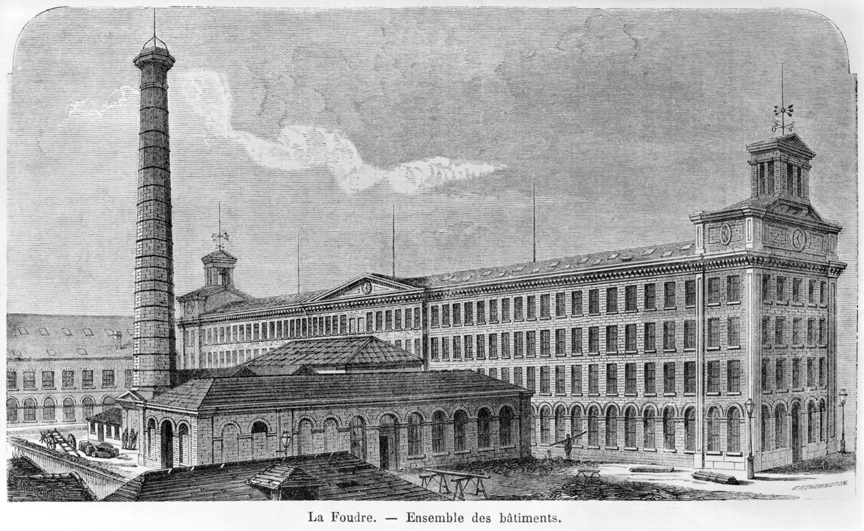 &39;La Foudre&39;棉纺织厂，来自Julien Turgan的&39;Les Grandes Usines&39;的插图，由Edward Etherington（1860年代）刻于19世纪末 作者 奥古斯特·伯特兰