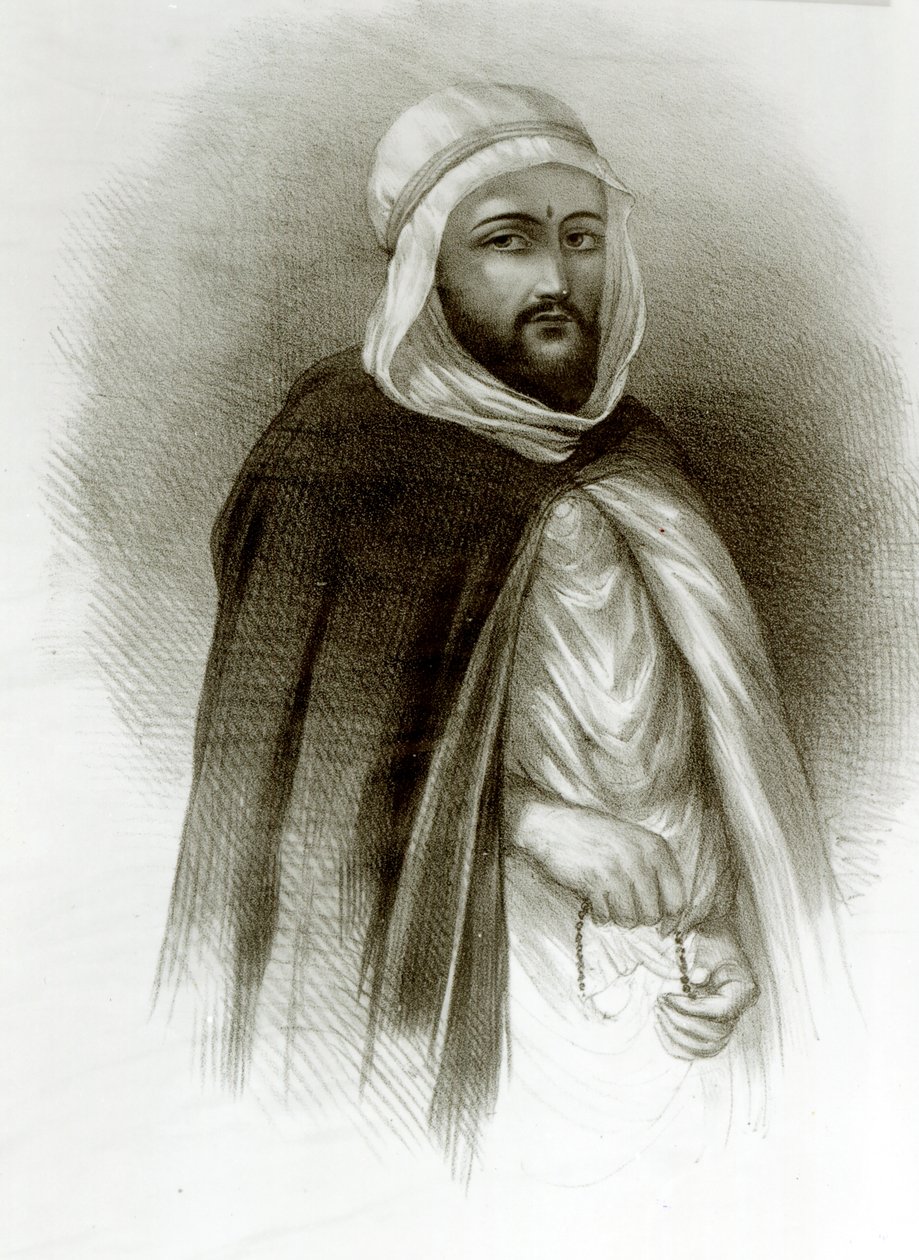 Abd El-Kader的肖像 作者 奥古斯特·布莱