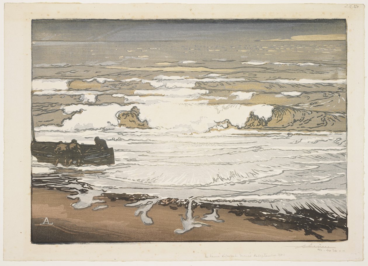 波浪破碎，1901年9月的潮流 作者 奥古斯特·路易斯·勒佩尔
