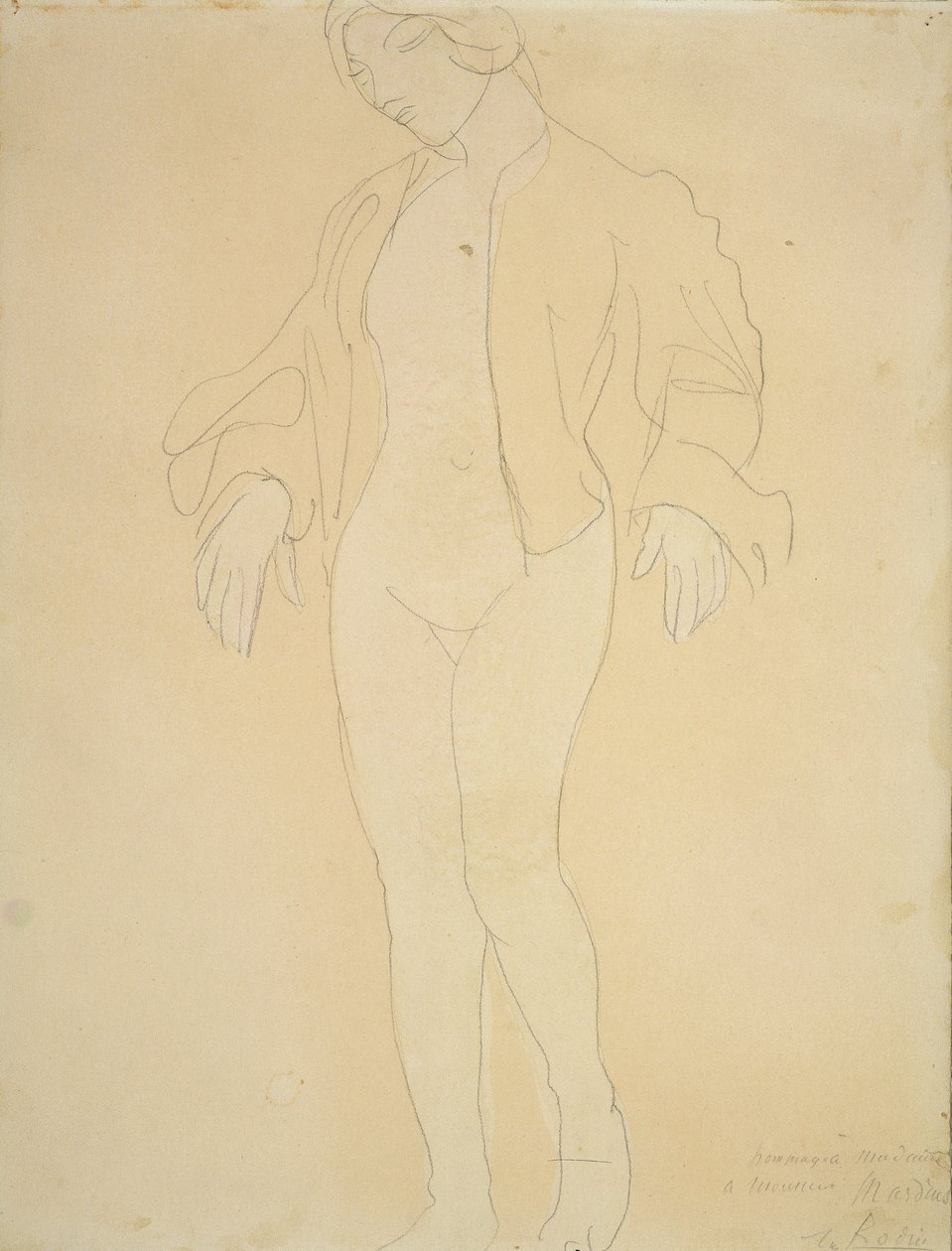 一位裸体女舞者 作者 奥古斯特·罗丹（Auguste Rodin）
