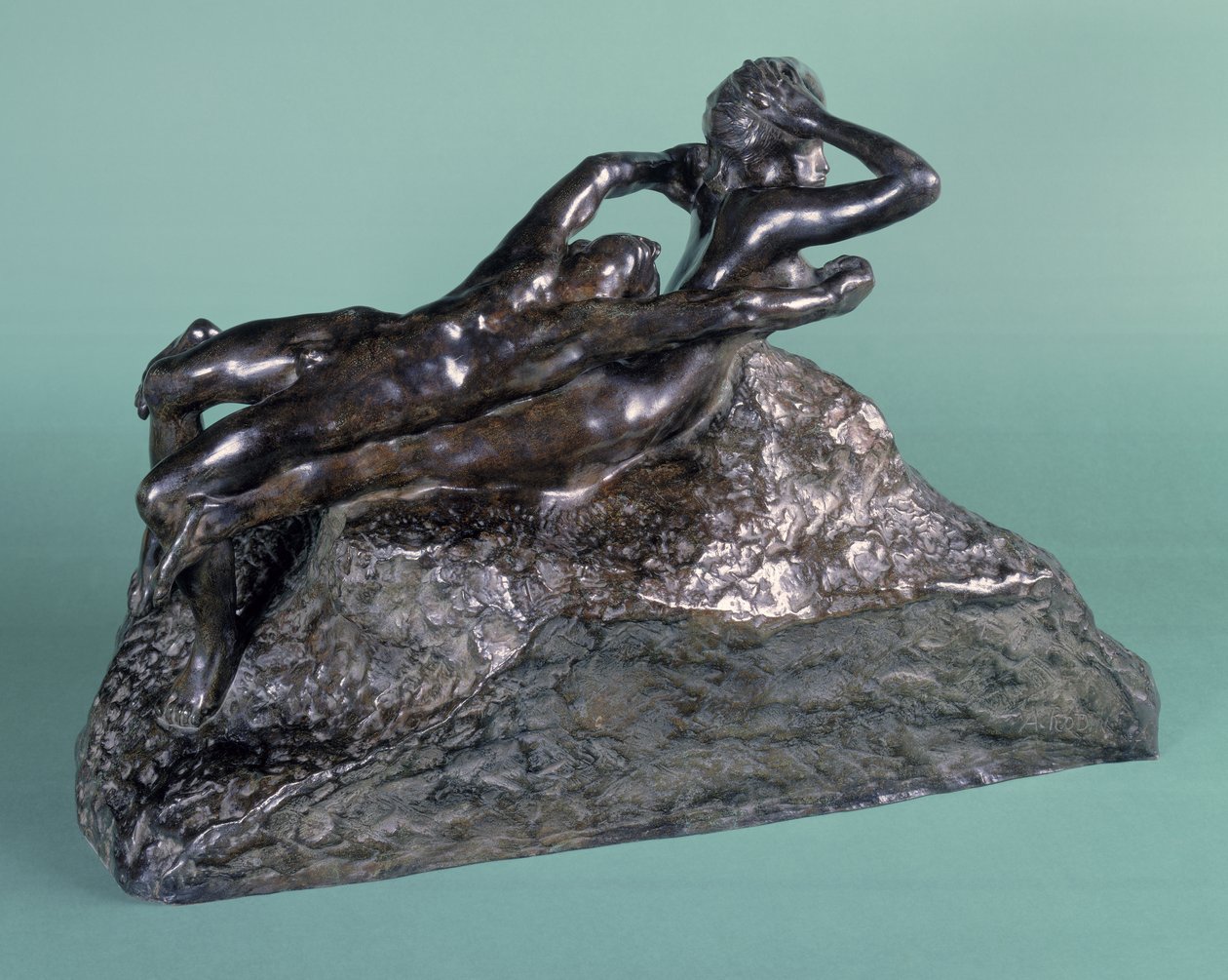Love Fleeing，1883-84（铜牌） 作者 奥古斯特·罗丹（Auguste Rodin）