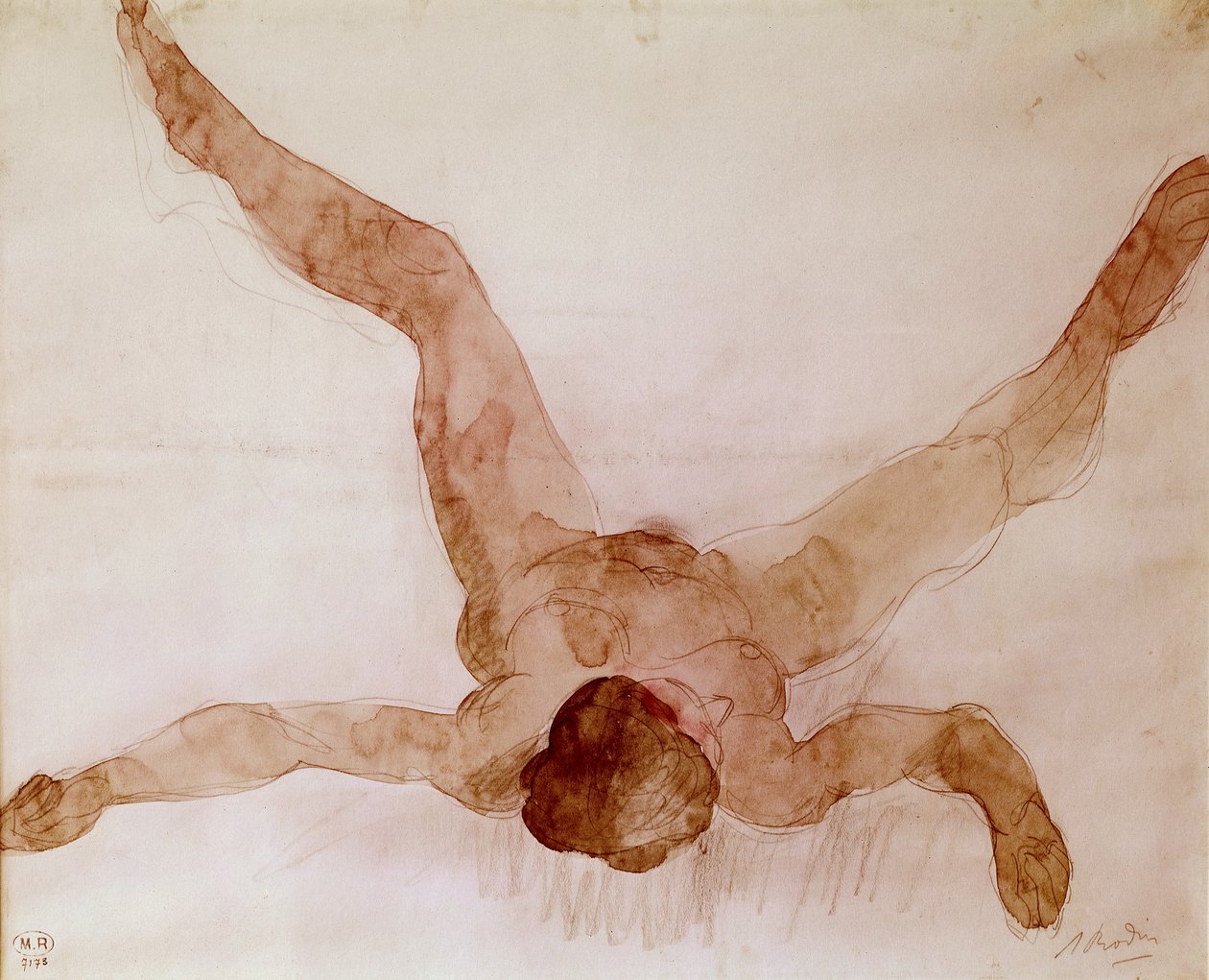 裸体女性躺在她的背上 作者 奥古斯特·罗丹（Auguste Rodin）