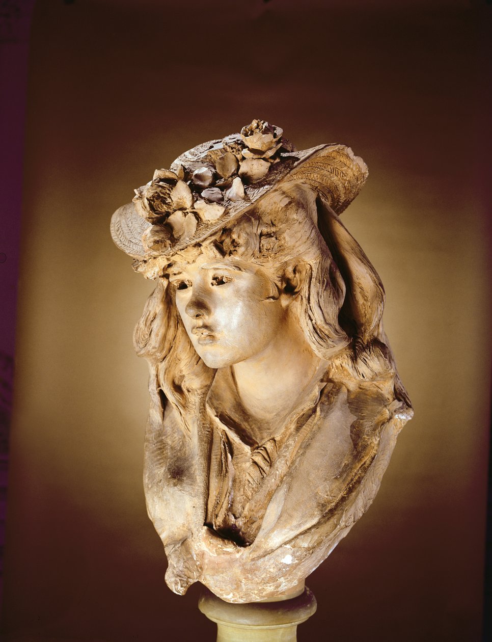 一名年轻女子的肖像，c.1865（石膏） 作者 奥古斯特·罗丹（Auguste Rodin）