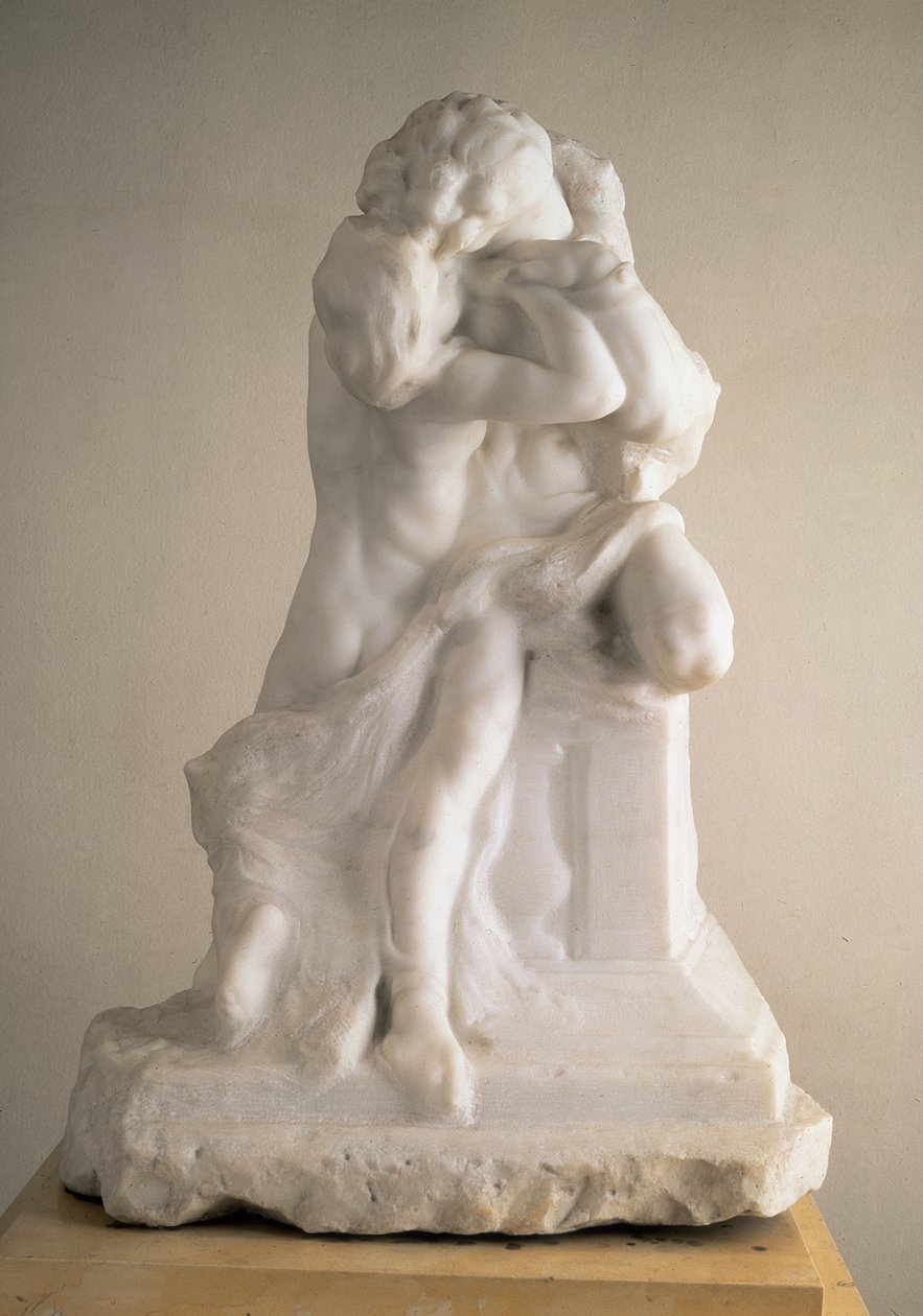 罗密欧与朱丽叶，1905年（大理石）（逆转183886） 作者 奥古斯特·罗丹（Auguste Rodin）