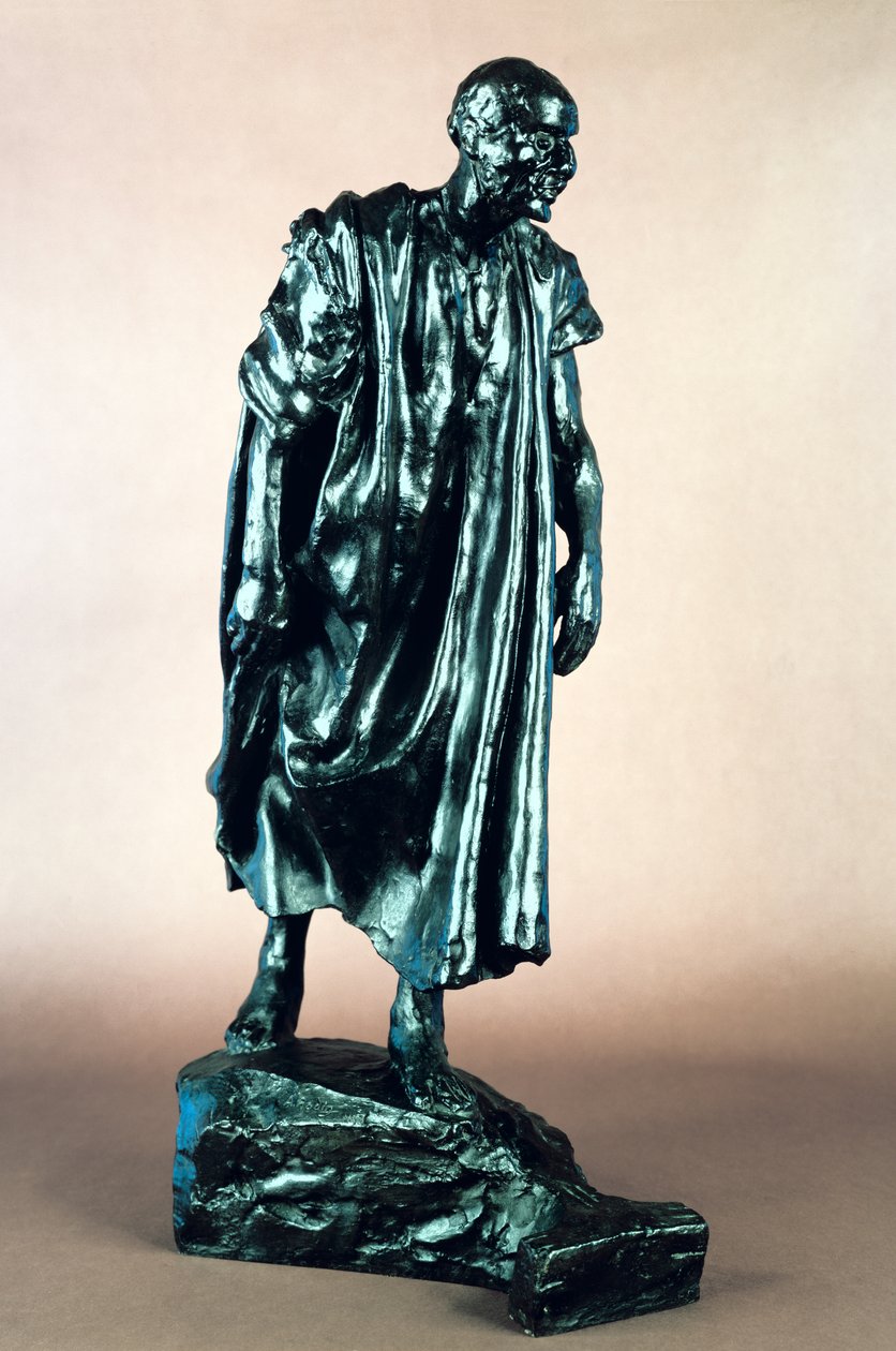 Jacques de Wissant的研究，来自加莱的城堡，c.1905-10（青铜） 作者 奥古斯特·罗丹（Auguste Rodin）