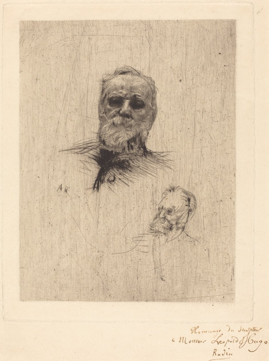 维克多雨果，德脸 作者 奥古斯特·罗丹（Auguste Rodin）