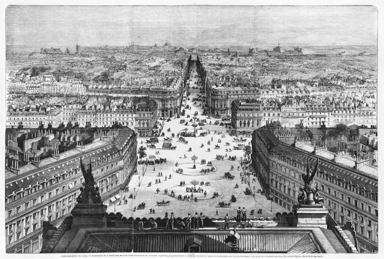 改造巴黎，1877年Butte des Moulins建造后拿破仑大道开放 作者 奥古斯特·维克多·德罗伊