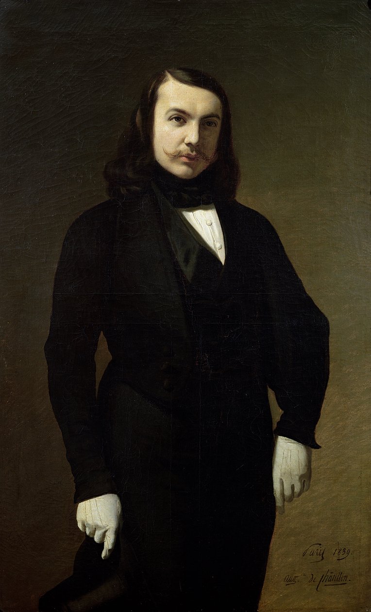 Theophile Gautier（1811-72）的肖像，1839年 作者 奥古斯特·夏蒂永（Auguste de Chatillon）