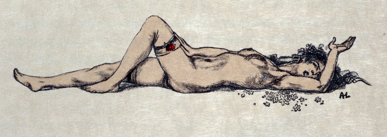 裸女躺下 作者 奥古斯特（后）勒鲁