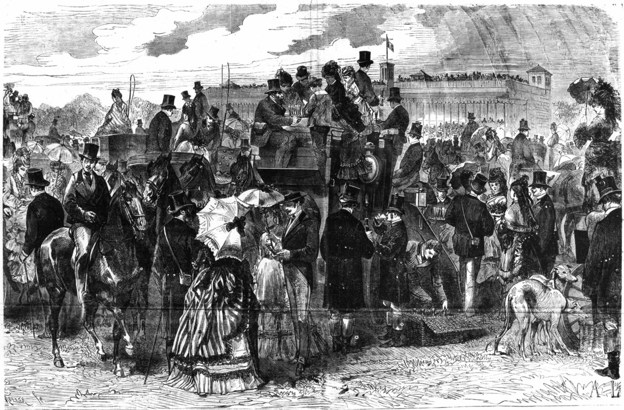 朗尚的比赛。Le Grand Prix de Paris，载于《费加罗报》，1875年6月6日星期日的插图副刊，由Lançon绘制。 作者 奥古斯特·安德烈·兰孔