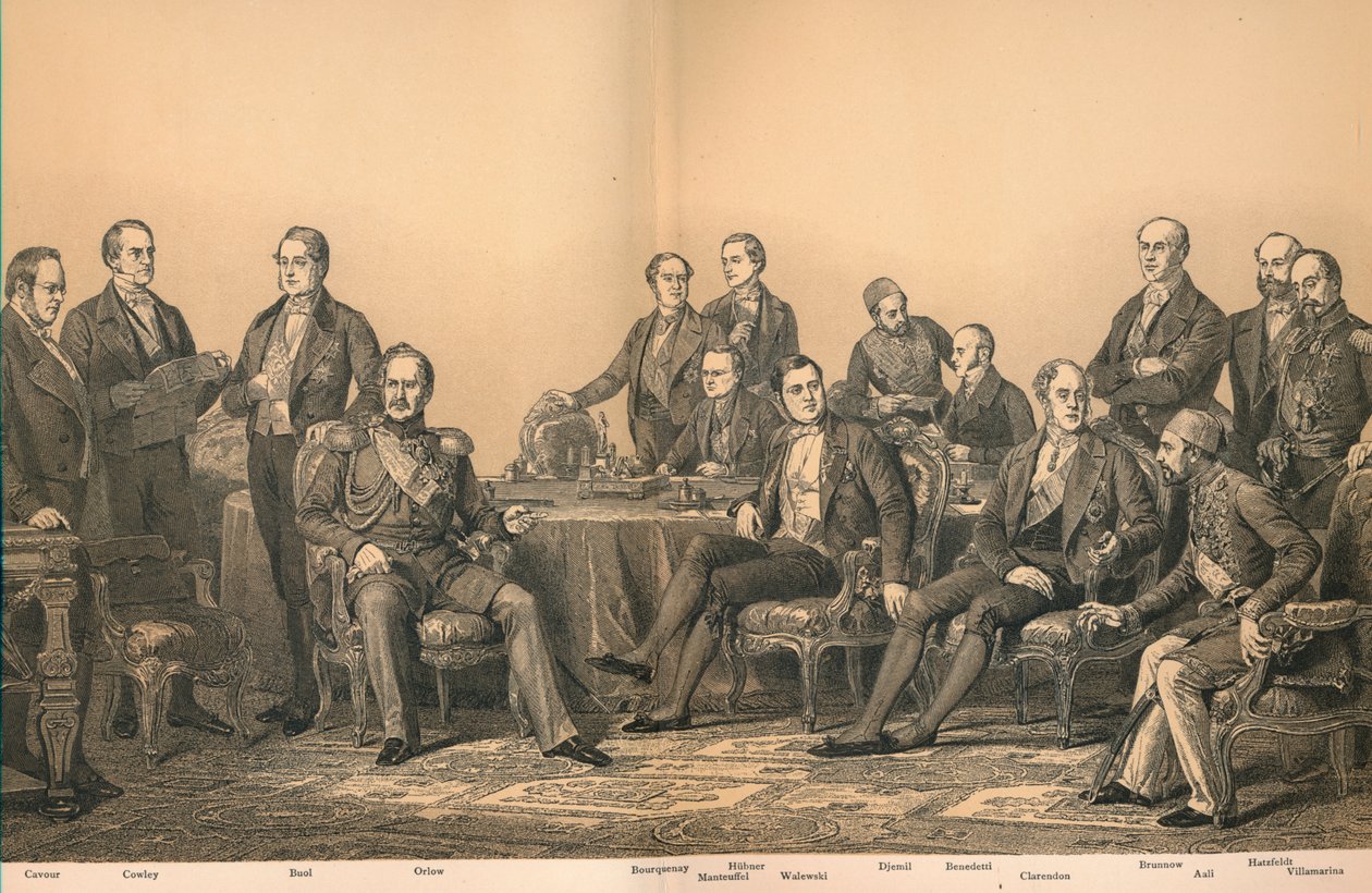 1856年的巴黎大会》，1907年 作者 奥古斯特·布兰查德