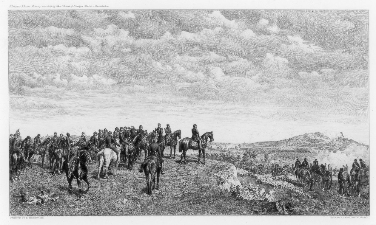 拿破仑三世在索费利诺（c1880-1882）。 作者 奥古斯特·波拉德（Auguste Boulard）