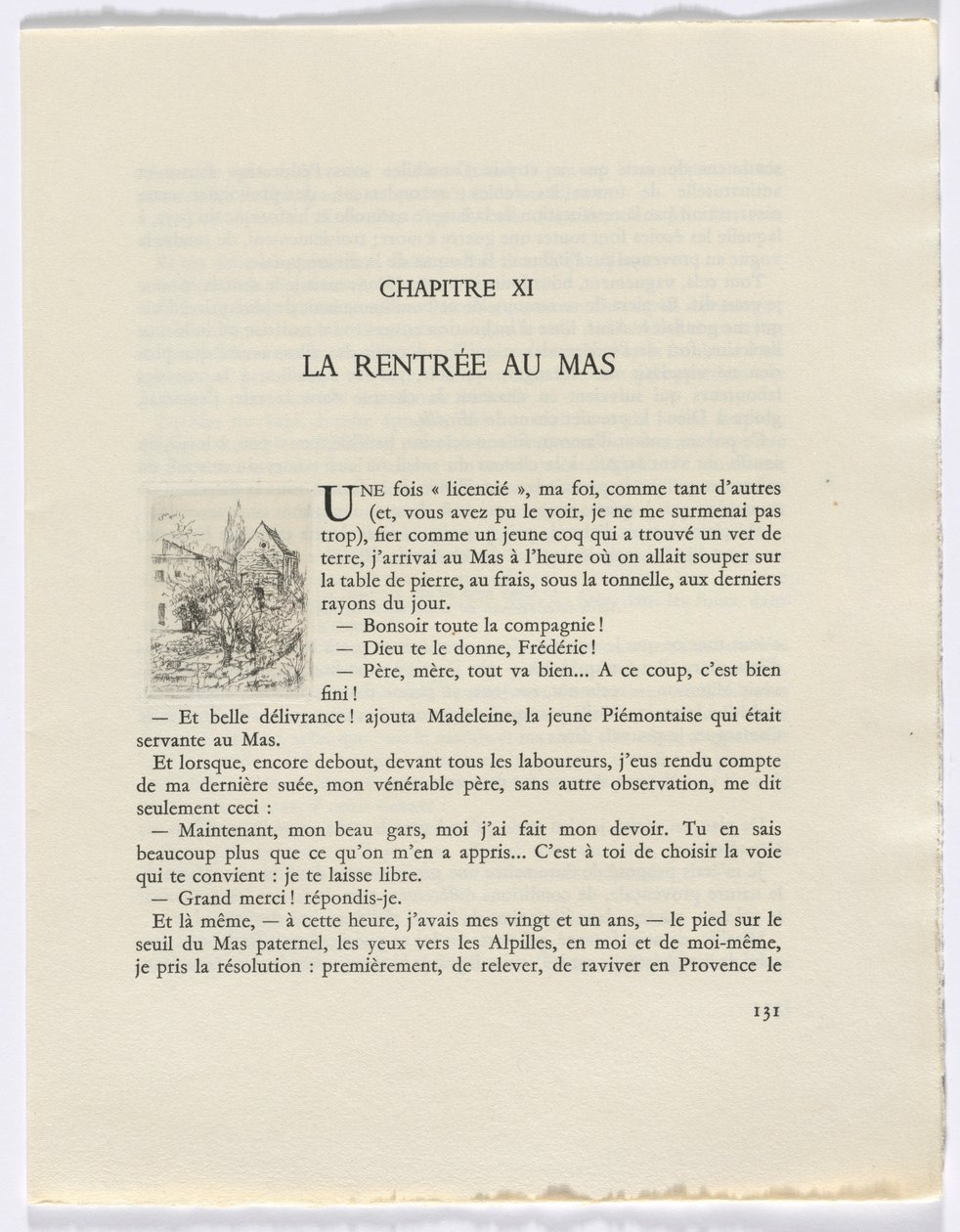 Frédéric Mistral: Frédéric Mistral 的 Mémoires et Recits：建筑物和树木（第 131 页） 作者 奥古斯特·布洛埃（Auguste Brouet）