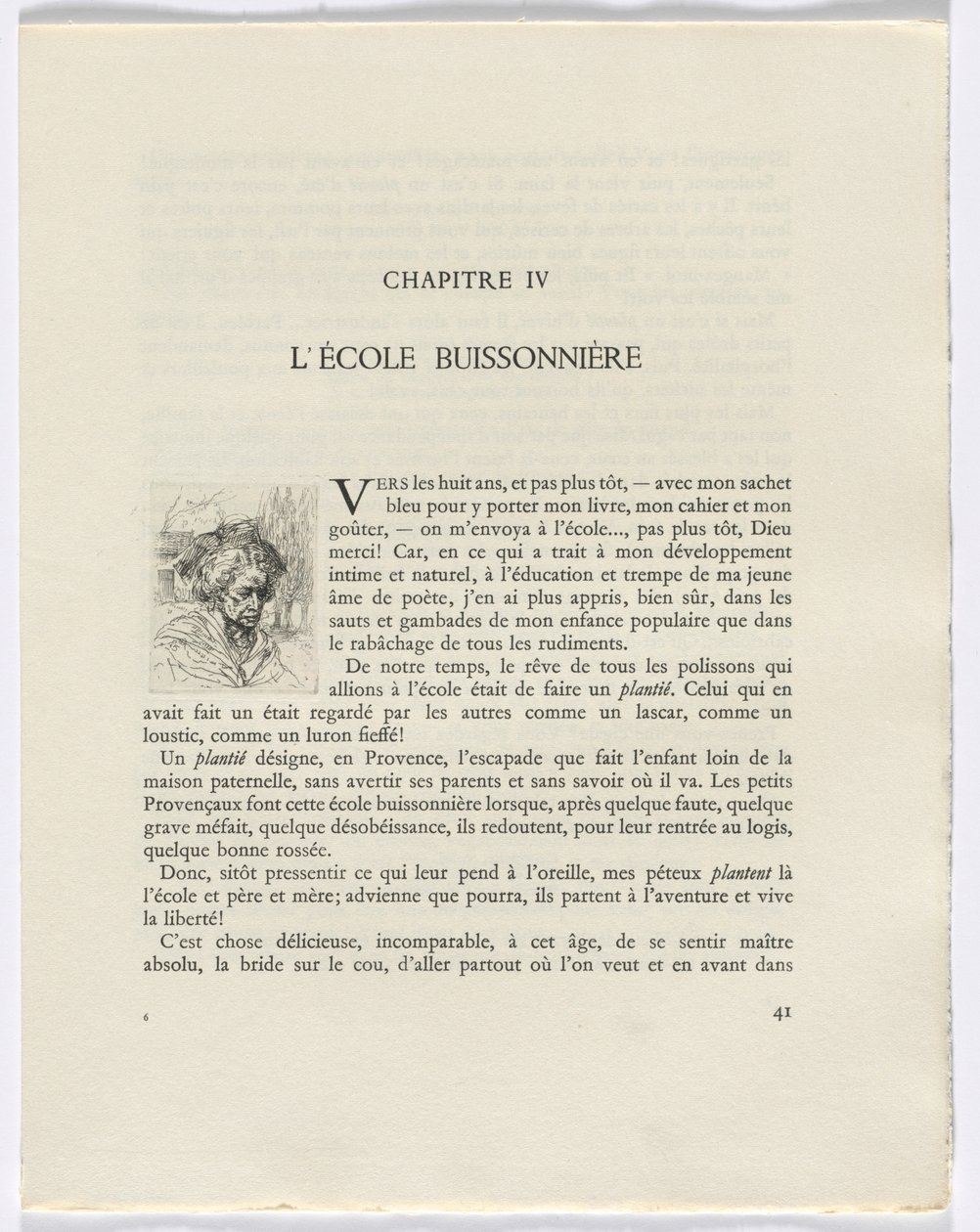 Frédéric Mistral：Frédéric Mistral 的《Mémoires et Recits》：女性半身像（第 41 页） 作者 奥古斯特·布洛埃（Auguste Brouet）