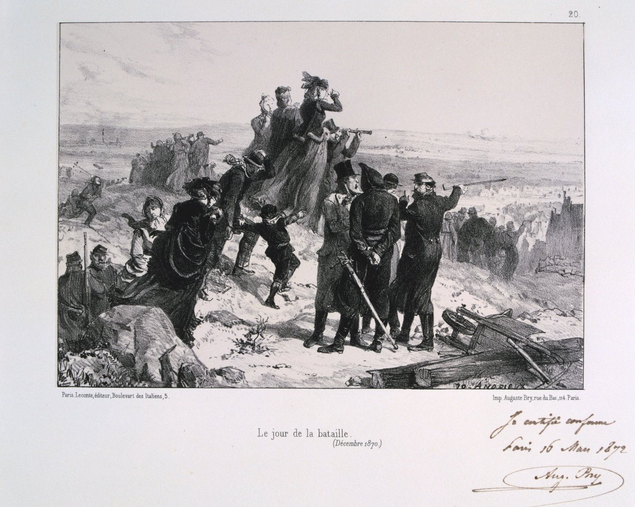 Le Jour du Bataille战役日，法普战争，巴黎围困，1870年1871年 作者 奥古斯特·布莱