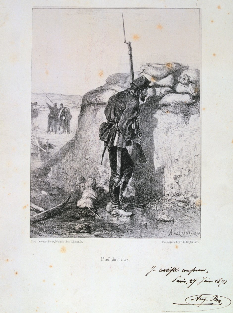 1870年普法战争中的巴黎围困，1871年。 作者 奥古斯特·布莱