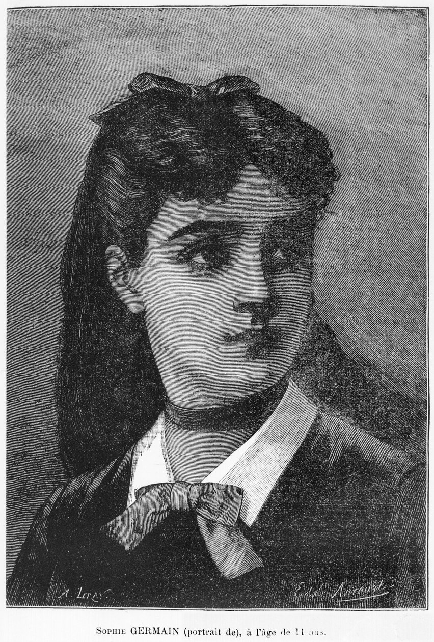 Sophie Germain（1776-1831）14岁，来自“社会主义历史”，1880年 作者 奥古斯特·尤金·莱里