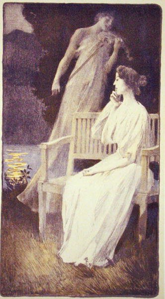 安达特夜曲》，选自《现代艺术》，巴黎1897-99年出版（彩色平印）。 作者 奥古斯特·弗朗索瓦·戈格