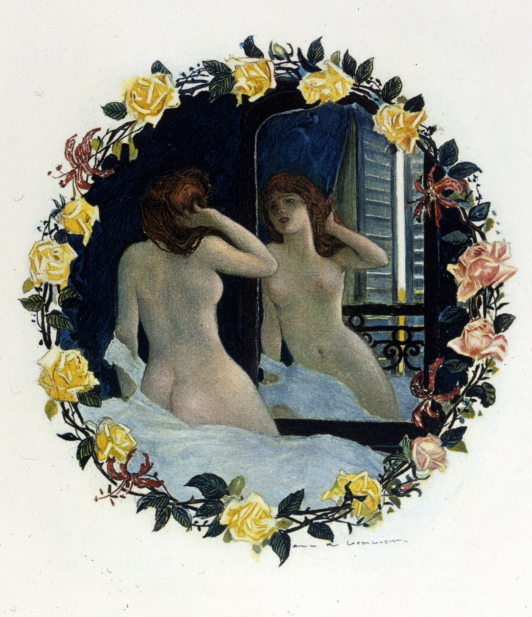 Illustration de Auguste François Gorguet (1862 - 1927) pour ""Le Lys rouge"" d
