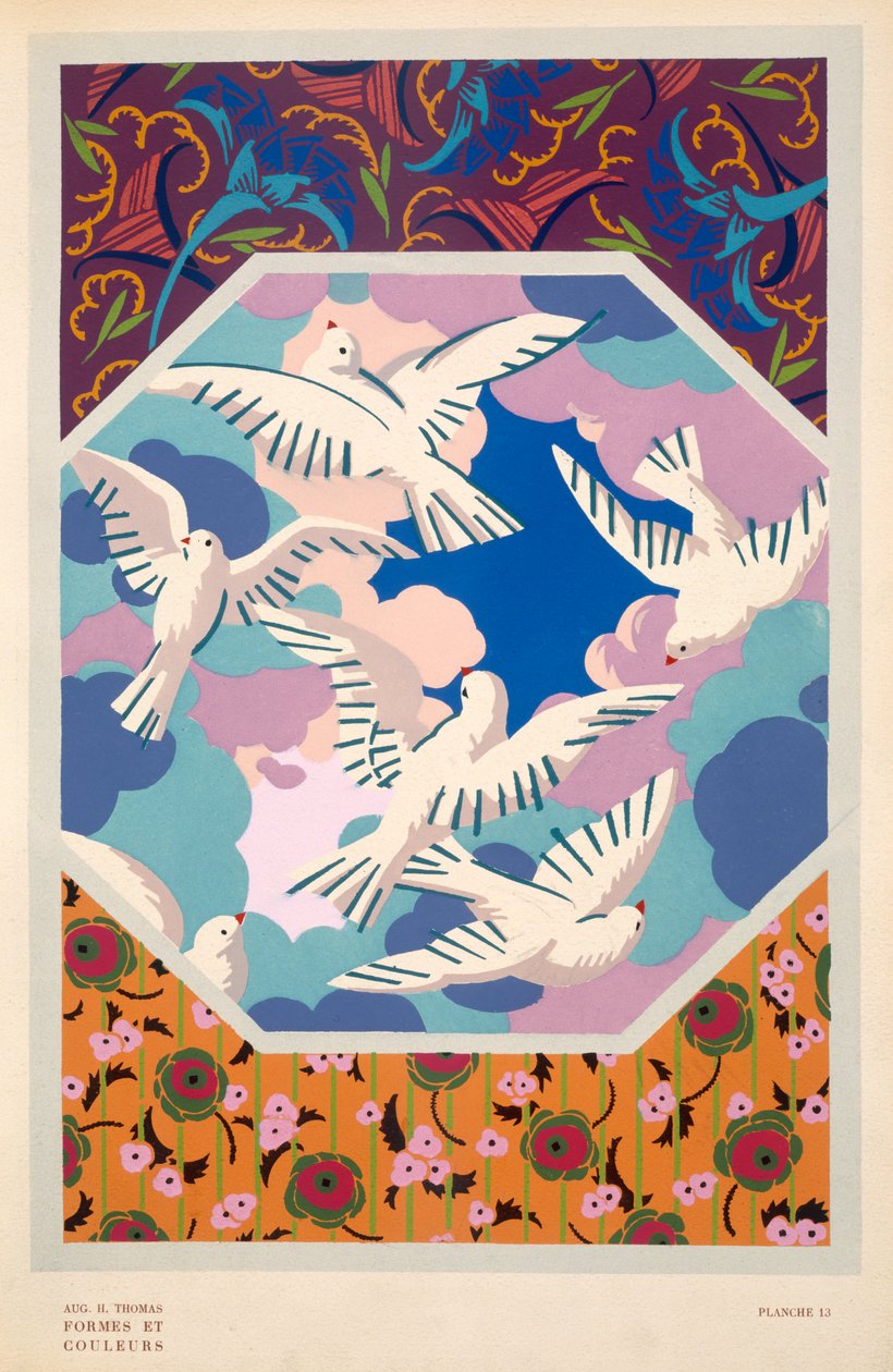 Motifs Decoratifs Plate 13,1922 作者 奥古斯特·托马斯（Auguste H.Thomas）