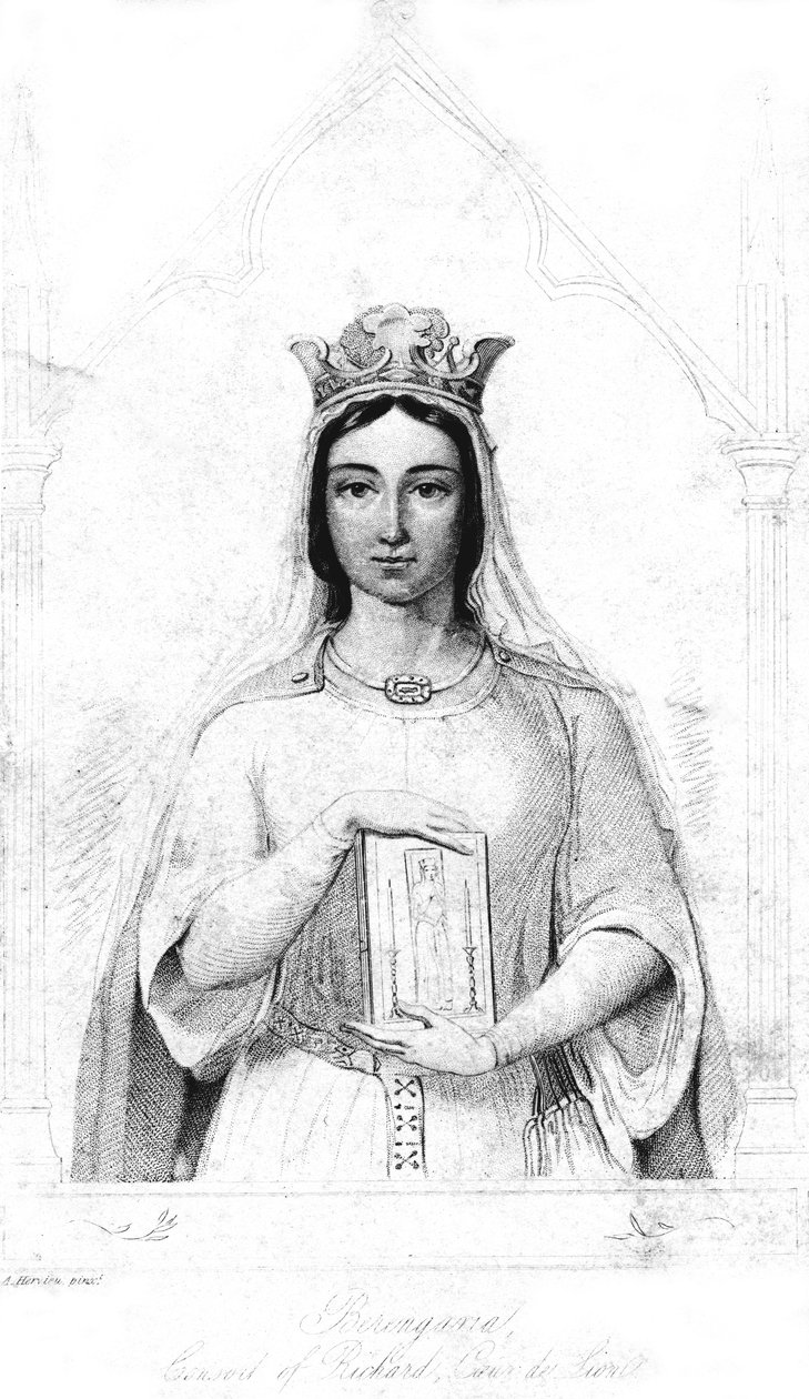 Navarre的Berengaria c1164-1230，理查德一世国王的sort妃1157-1199，1844年 作者 奥古斯特·赫维约