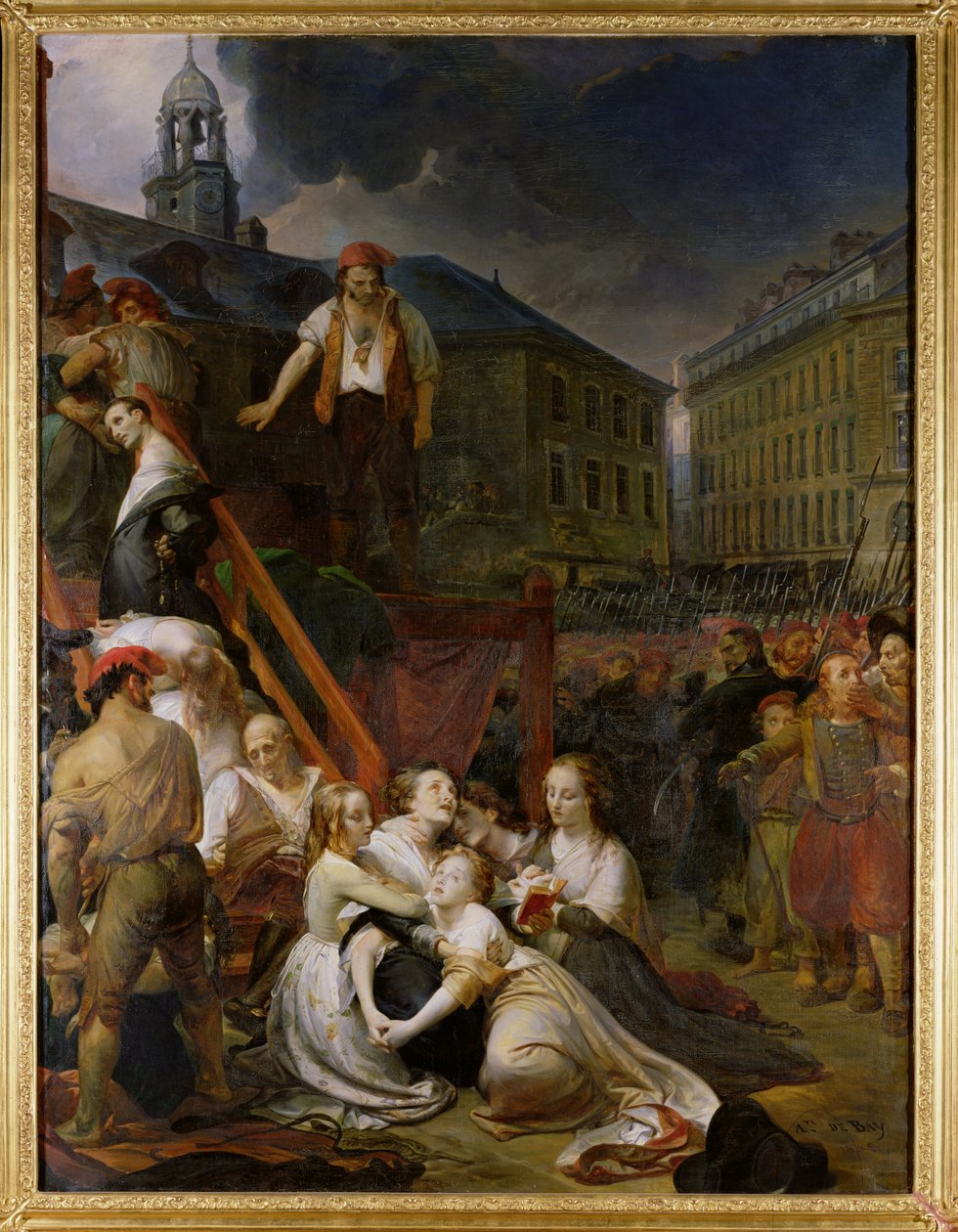 剧集在Place du Bouffay，南特，1793年，1859年 作者 奥古斯特（Auguste）Hyacinthe Debay