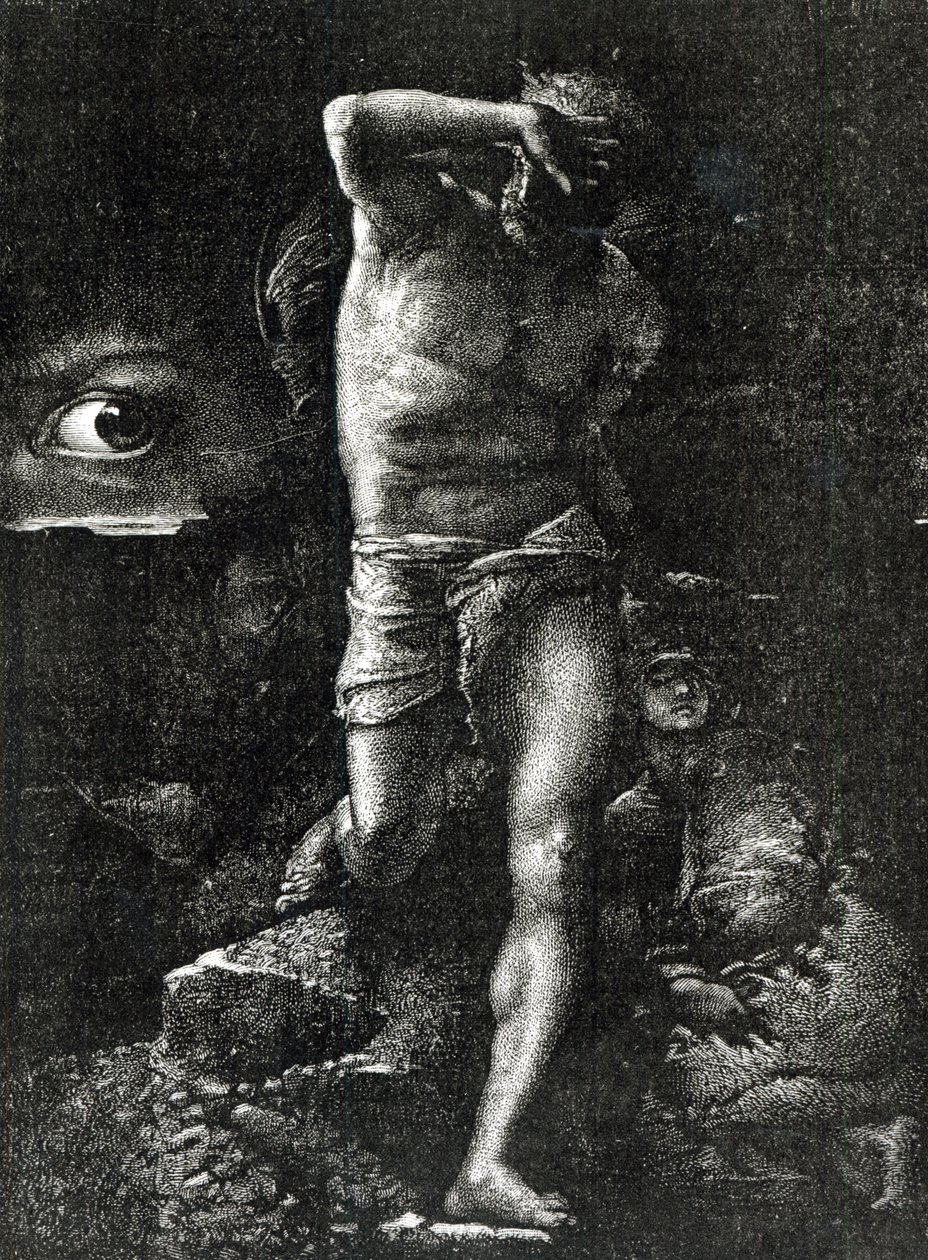 来自维克多·雨果的“La Legende des Siecle”的良心或眼睛看着该隐（1802-85） 作者 奥古斯特·朱丽叶（Auguste Joliet）