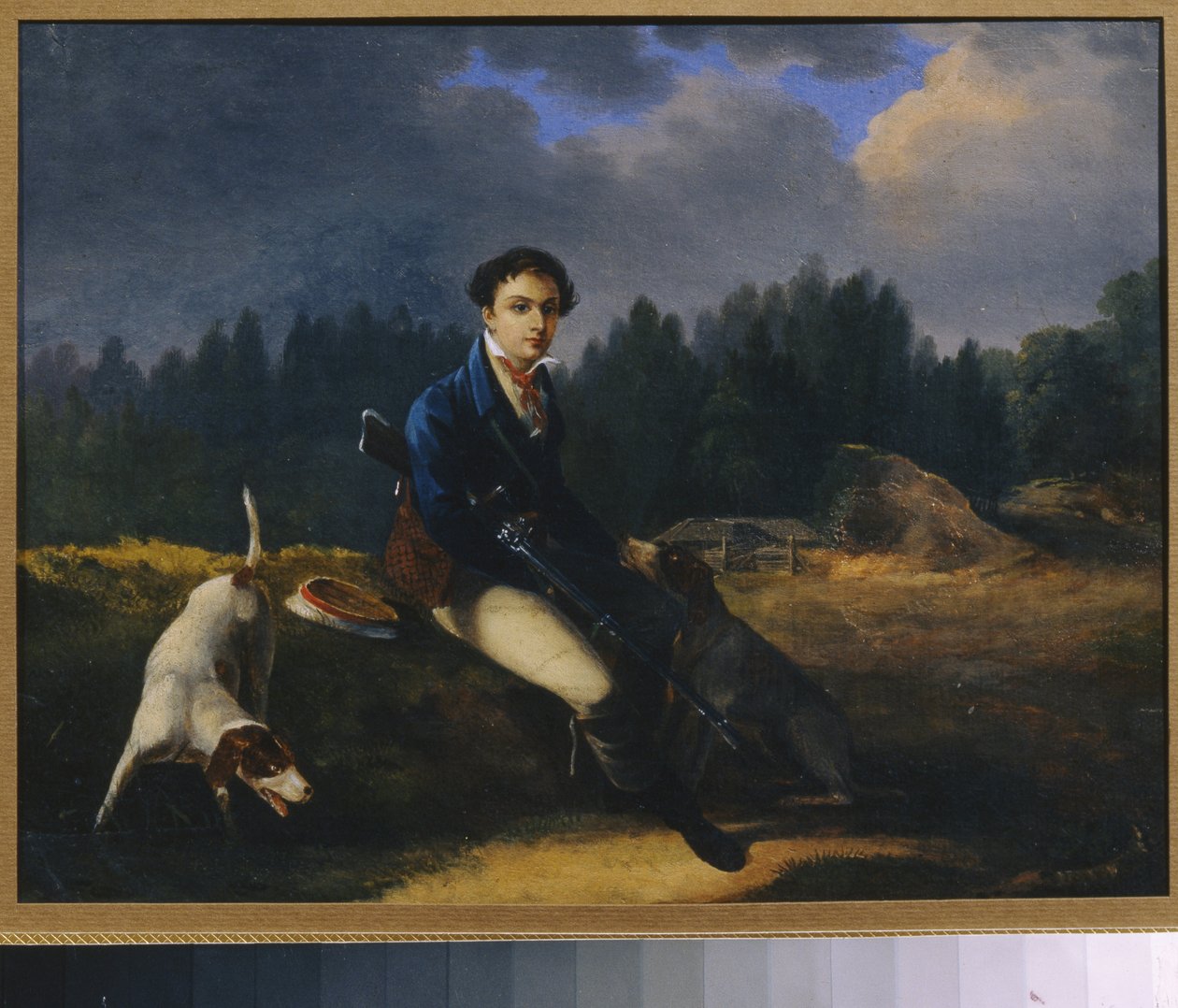 绿灯协会创始人尼基塔·弗谢沃尔日斯基（Nikita Vsevolzhsky，1799-1862）的肖像。 （俄罗斯文学协会）。 奥古斯特·约瑟夫·德斯诺 (Auguste Joseph Desrnod) (1788-1840) 的绘画，布面油画 作者 奥古斯特·约瑟夫·德萨尔诺
