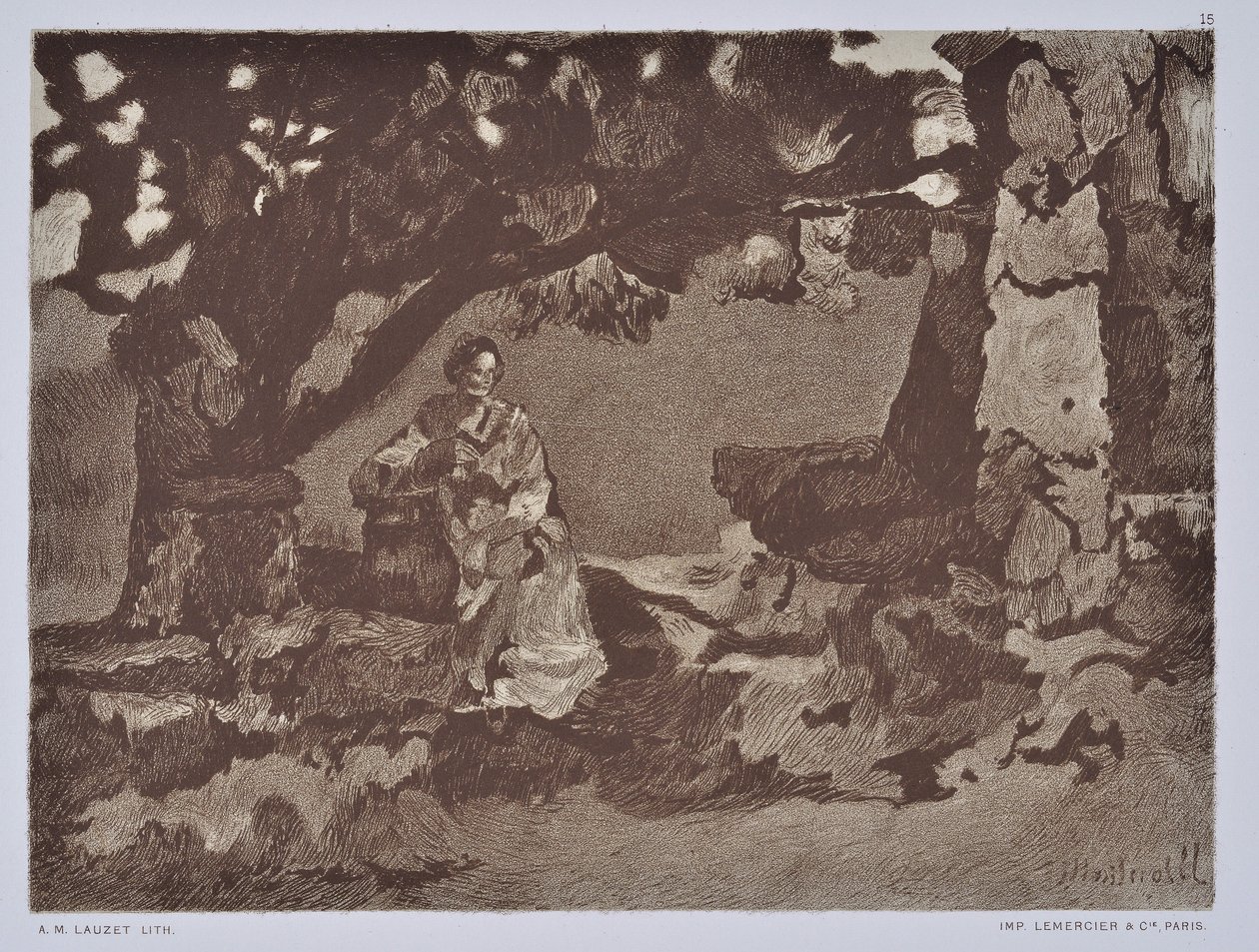 井边的女人（绘画） 作者 奥古斯特·劳泽