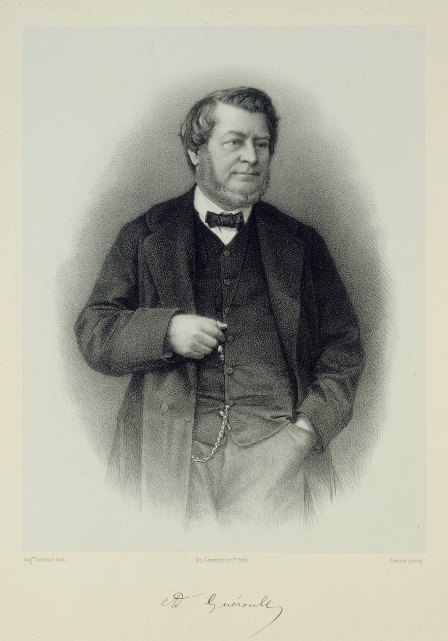 Adolphe Guéroult 1810-1872年的肖像。 作者 奥古斯特·勒莫因