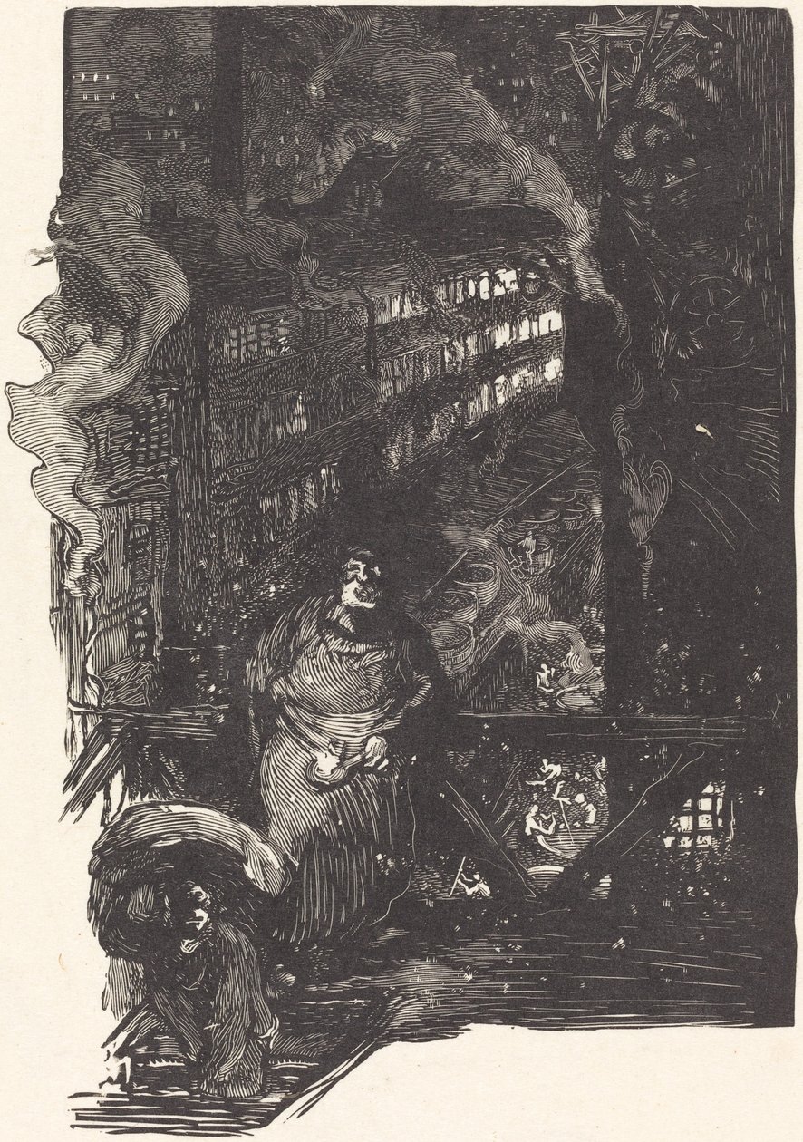 Gobelins的Magisserie工作室，1901年出版。 作者 奥古斯特·勒佩雷（Auguste Lepere）