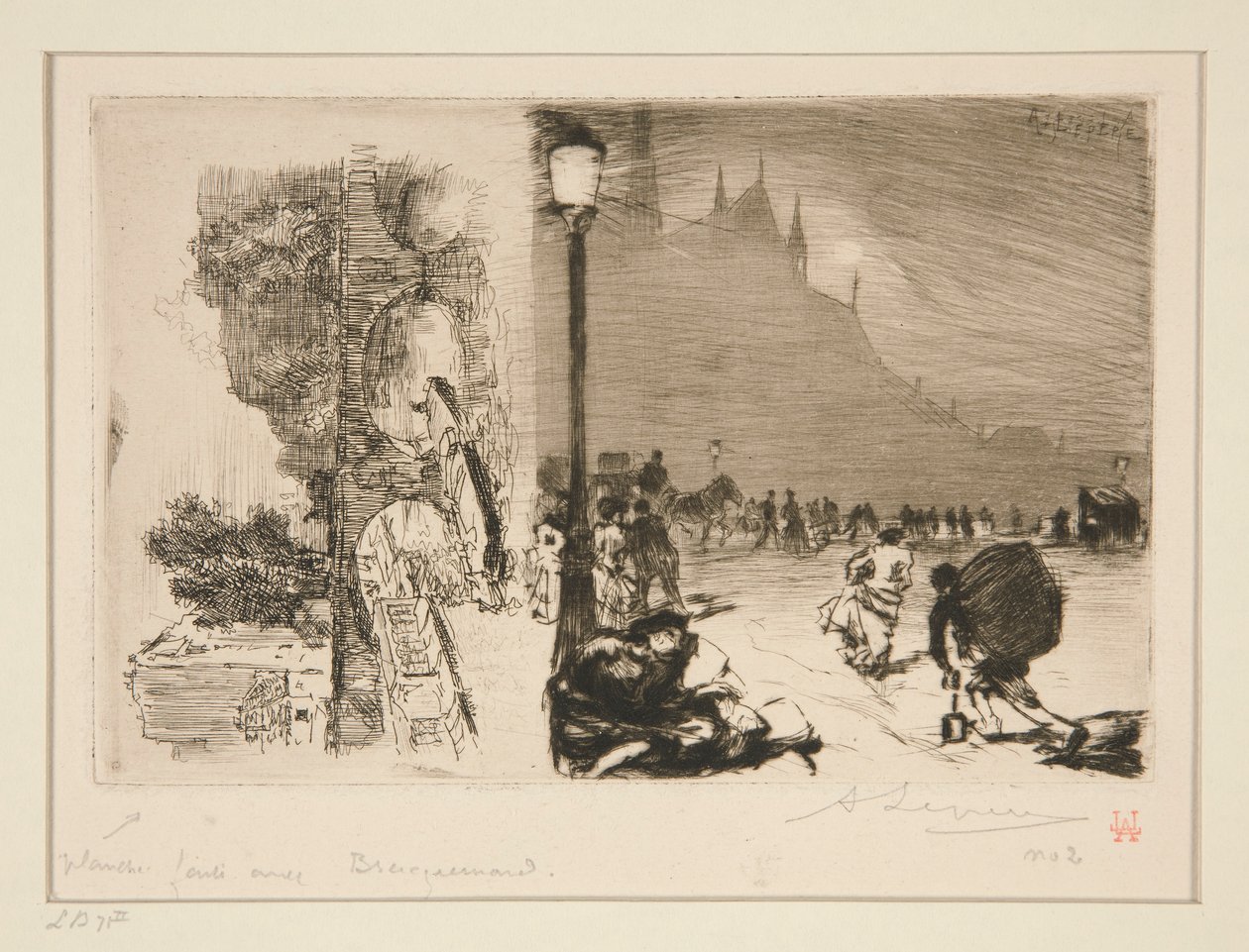 Au coin du Pont-aux-Doubles (At the Corner of Pont-aux-Doubles) 作者 奥古斯特·勒佩雷（Auguste Lepere）