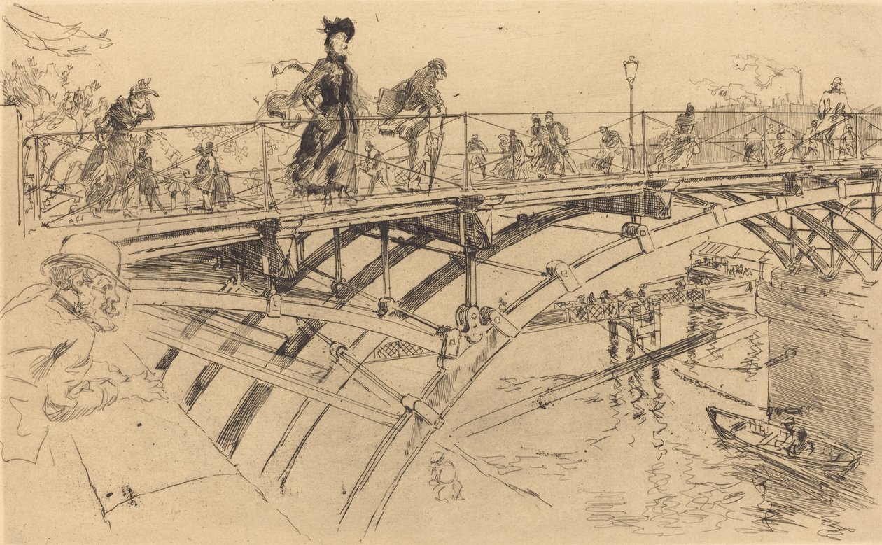 艺术之桥 Le pont des Arts, 1890. 作者 奥古斯特·勒佩雷（Auguste Lepere）