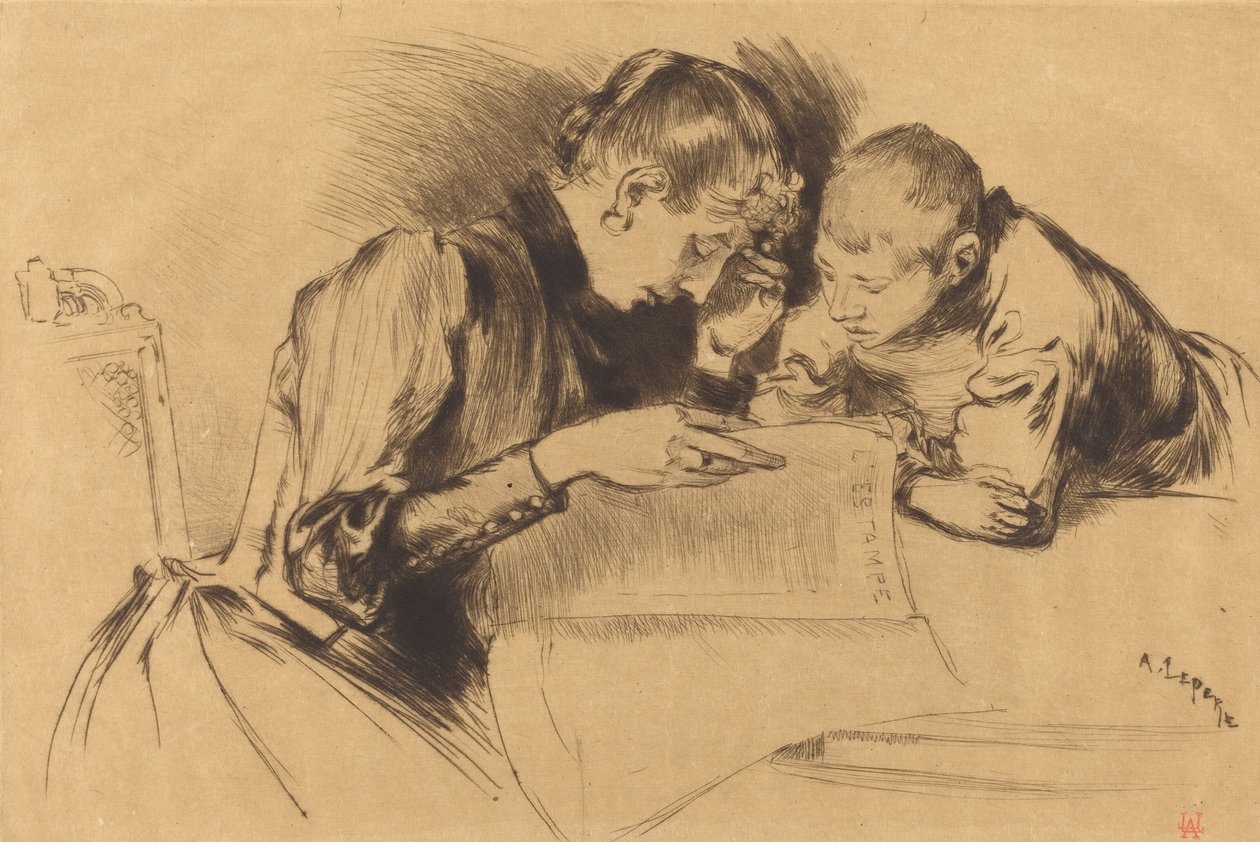 图像Les images, 1889. 作者 奥古斯特·勒佩雷（Auguste Lepere）